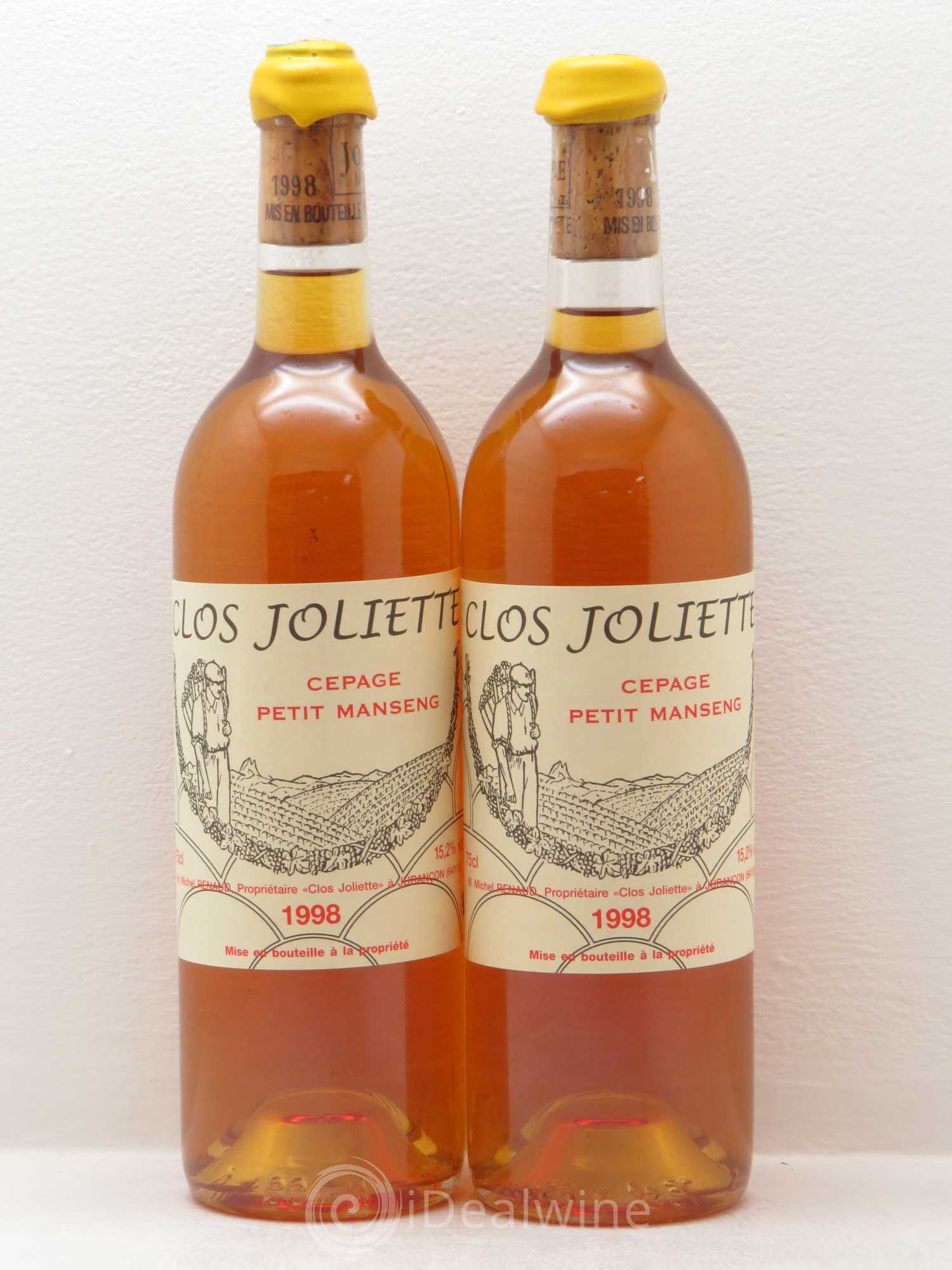 Vin de France Petit Manseng Clos de la Joliette demi-sec 1998 - Posten von 2 Flaschen - 0