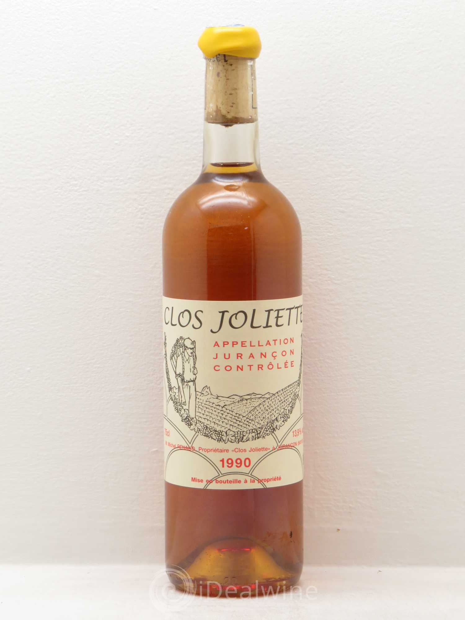 Jurançon Clos Joliette 1990 - Posten von 1 Flasche - 0