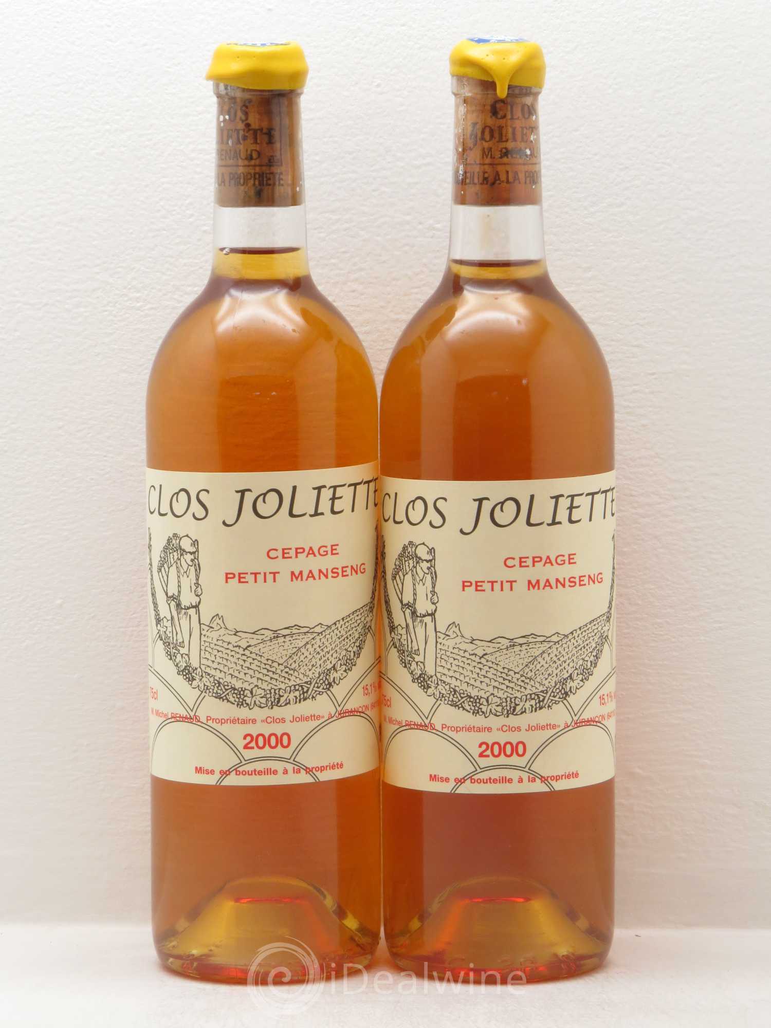 Vin de France Petit Manseng Clos de la Joliette demi-sec 2000 - Posten von 2 Flaschen - 0
