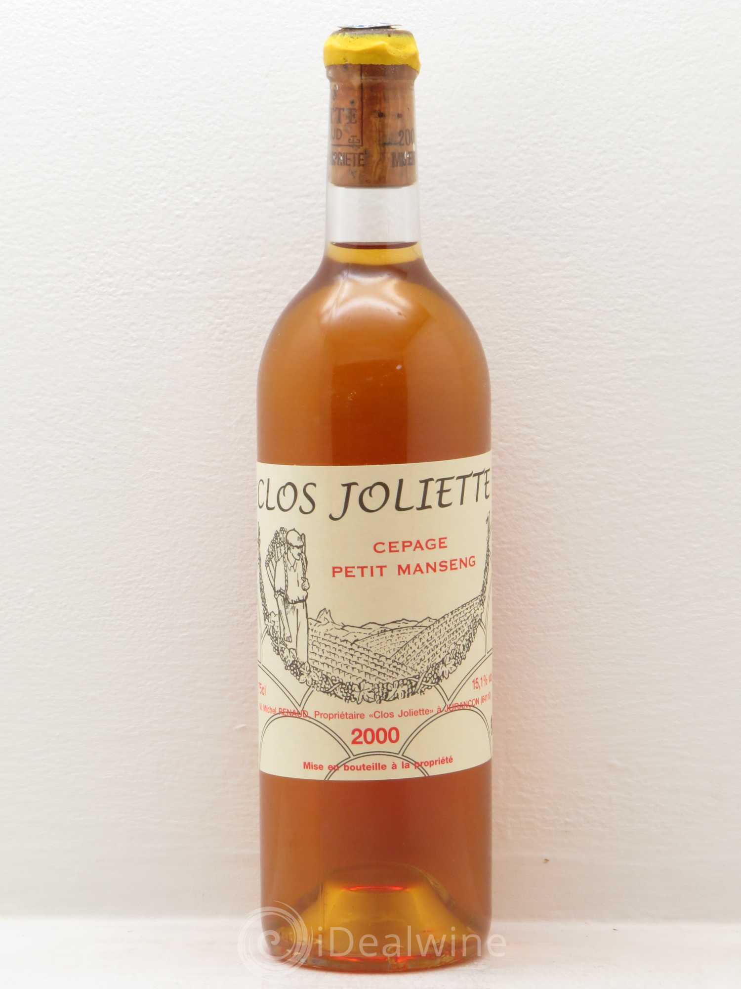 Vin de France Petit Manseng Clos de la Joliette demi sec 2000 - Posten von 1 Flasche - 0