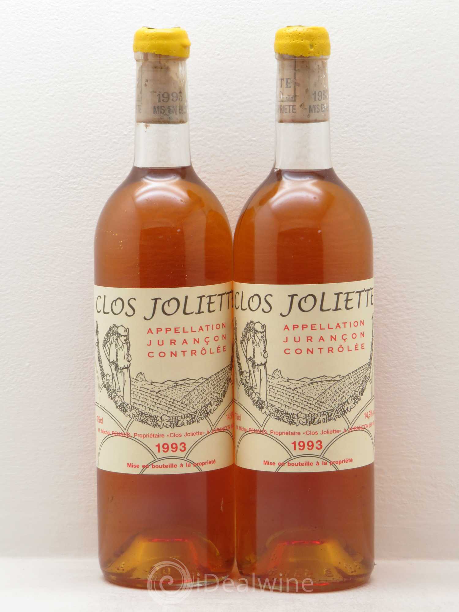 Jurançon Clos Joliette 1993 - Lotto di 2 bottiglie - 0