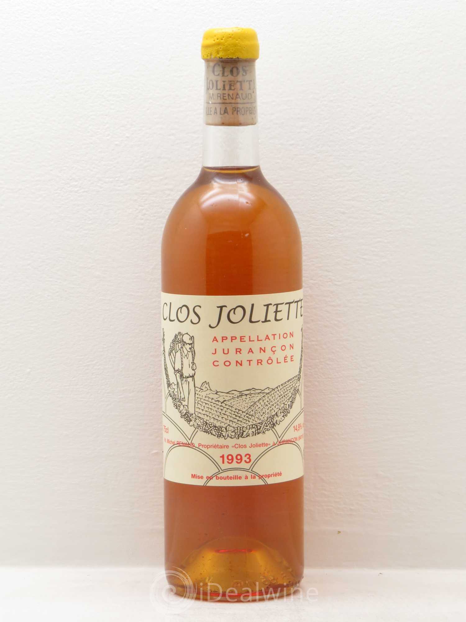 Jurançon Clos Joliette 1993 - Posten von 1 Flasche - 0