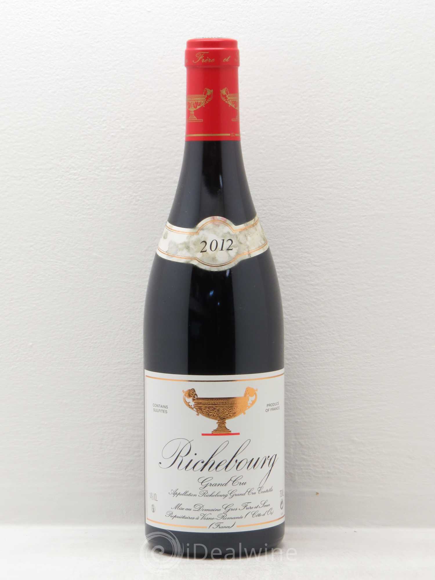 Richebourg Grand Cru Gros Frère & Soeur 2012 - Lot de 1 bouteille - 0