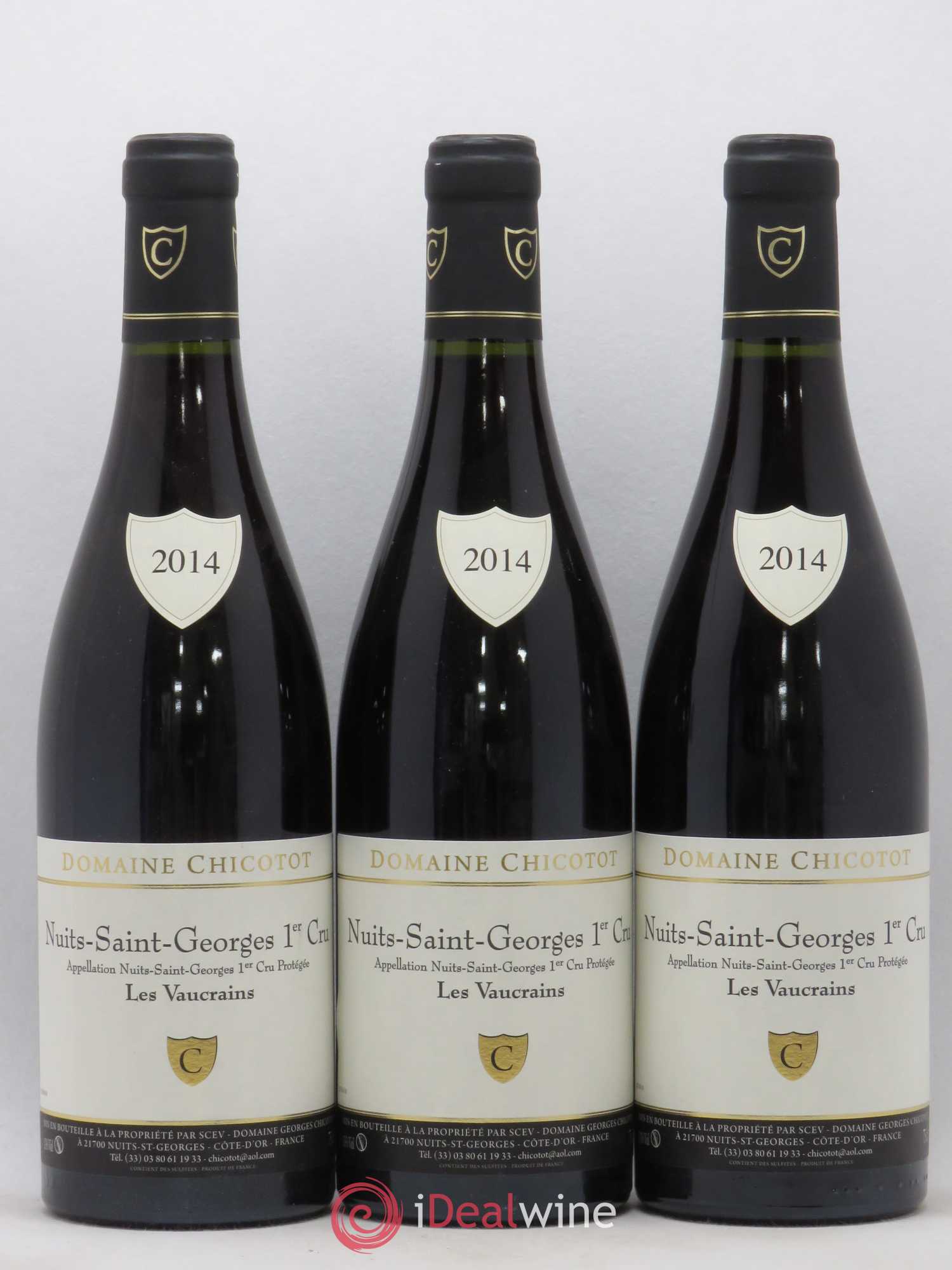 Nuits-Saint-Georges 1er Cru Les Vaucrains Domaine Chicotot 2014 - Posten von 3 Flaschen - 0