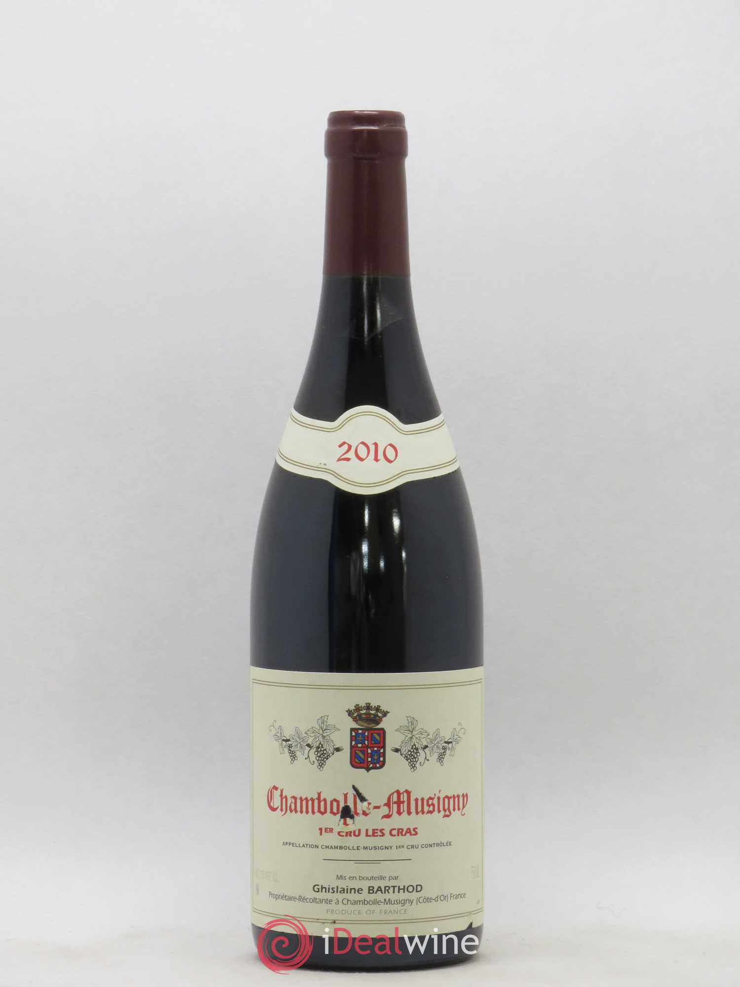 Chambolle-Musigny 1er Cru Les Cras Ghislaine Barthod 2010 - Lot de 1 bouteille - 0