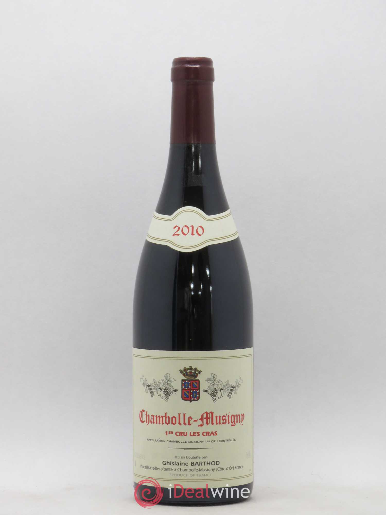 Chambolle-Musigny 1er Cru Les Cras Ghislaine Barthod 2010 - Lot de 1 bouteille - 0