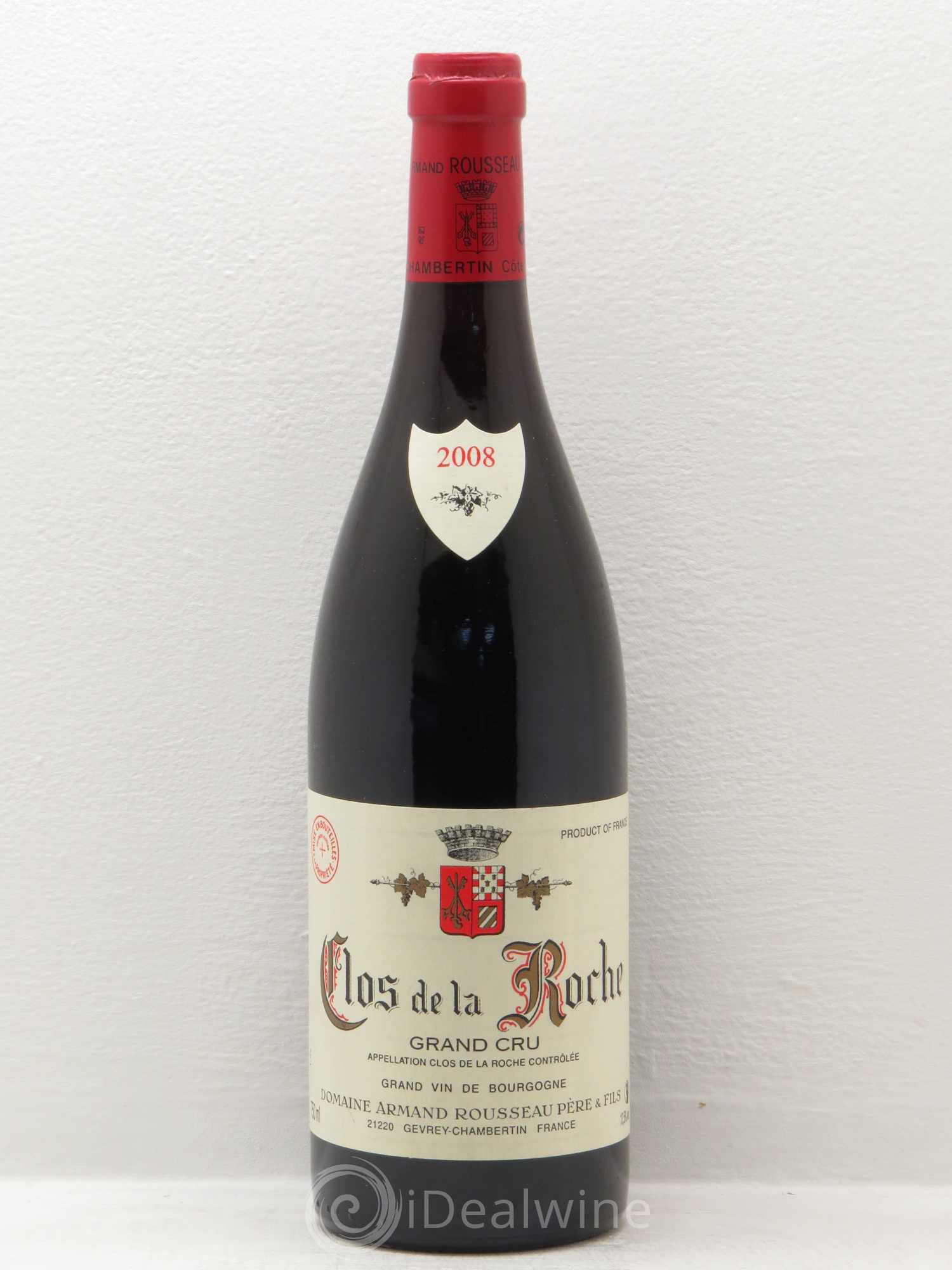 Clos de la Roche Grand Cru Armand Rousseau (Domaine) 2008 - Lot de 1 bouteille - 0