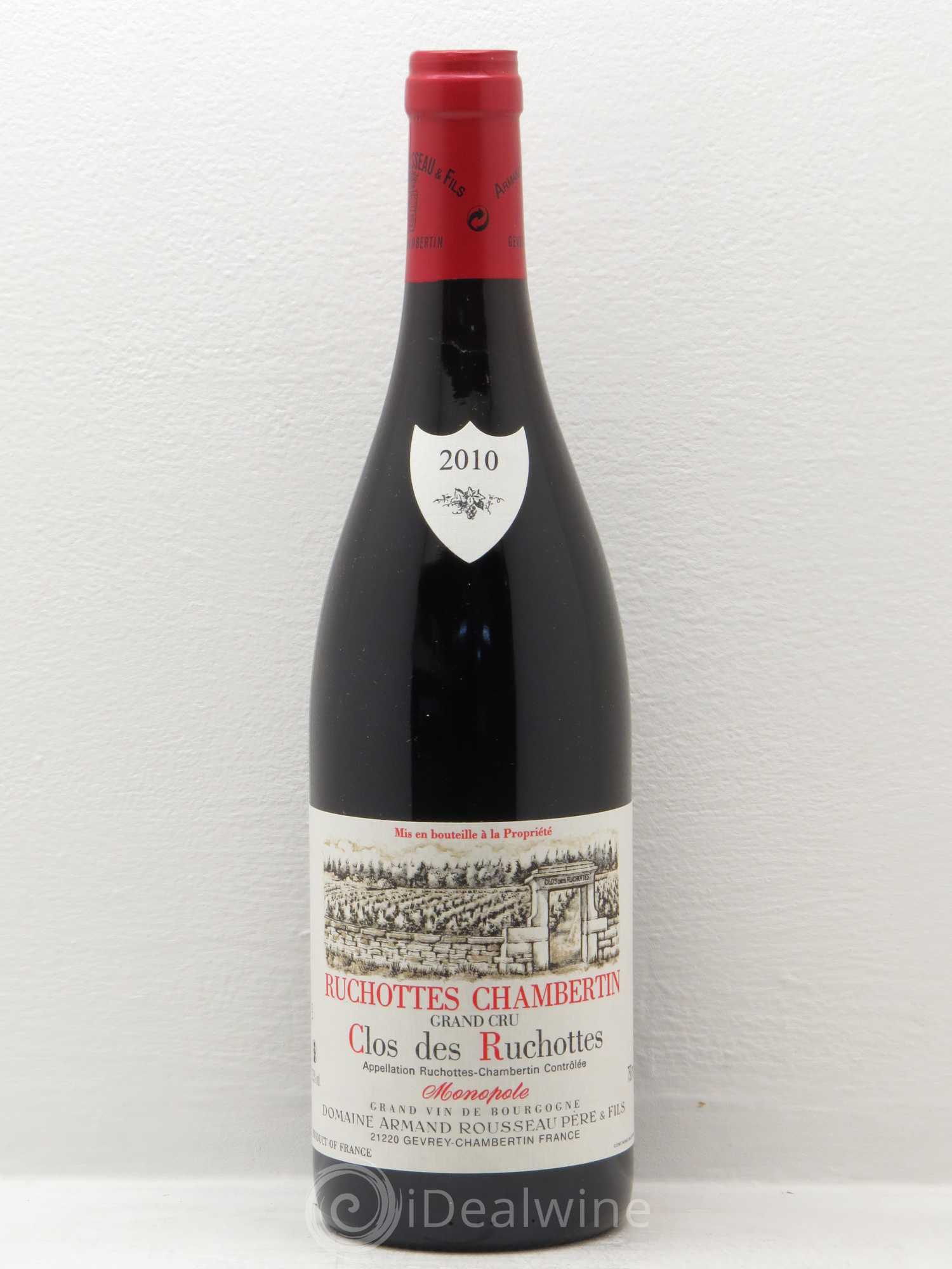 Ruchottes-Chambertin Grand Cru Clos des Ruchottes Armand Rousseau (Domaine) 2010 - Posten von 1 Flasche - 0
