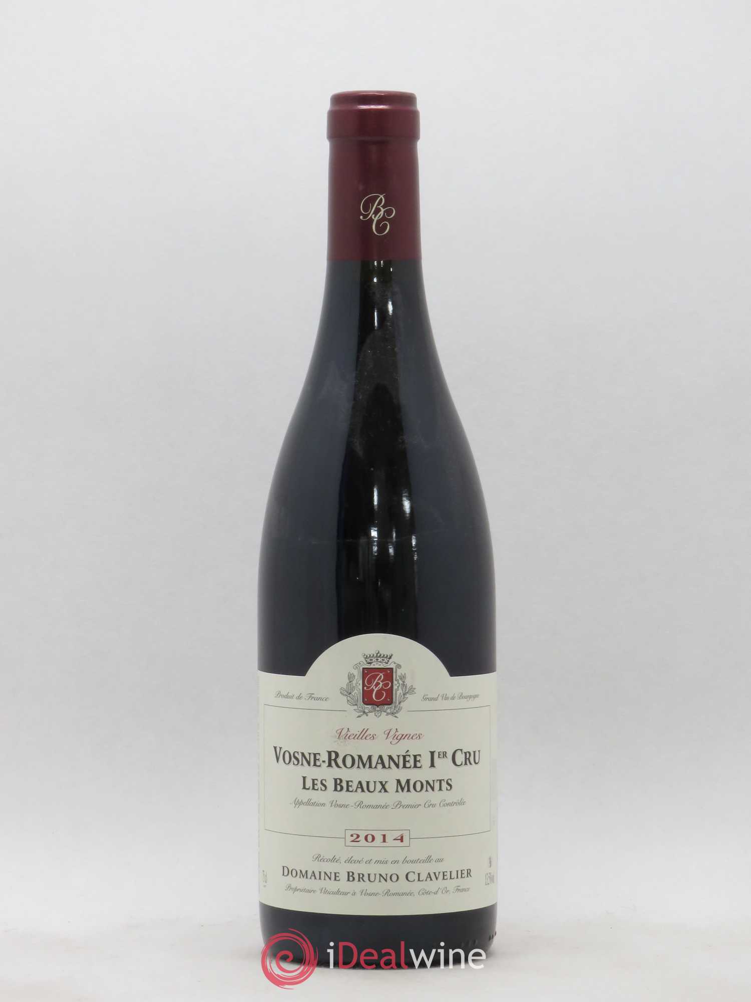 Vosne-Romanée 1er Cru Les Beaux Monts Vieilles vignes Bruno Clavelier 2014 - Lot de 1 bouteille - 0