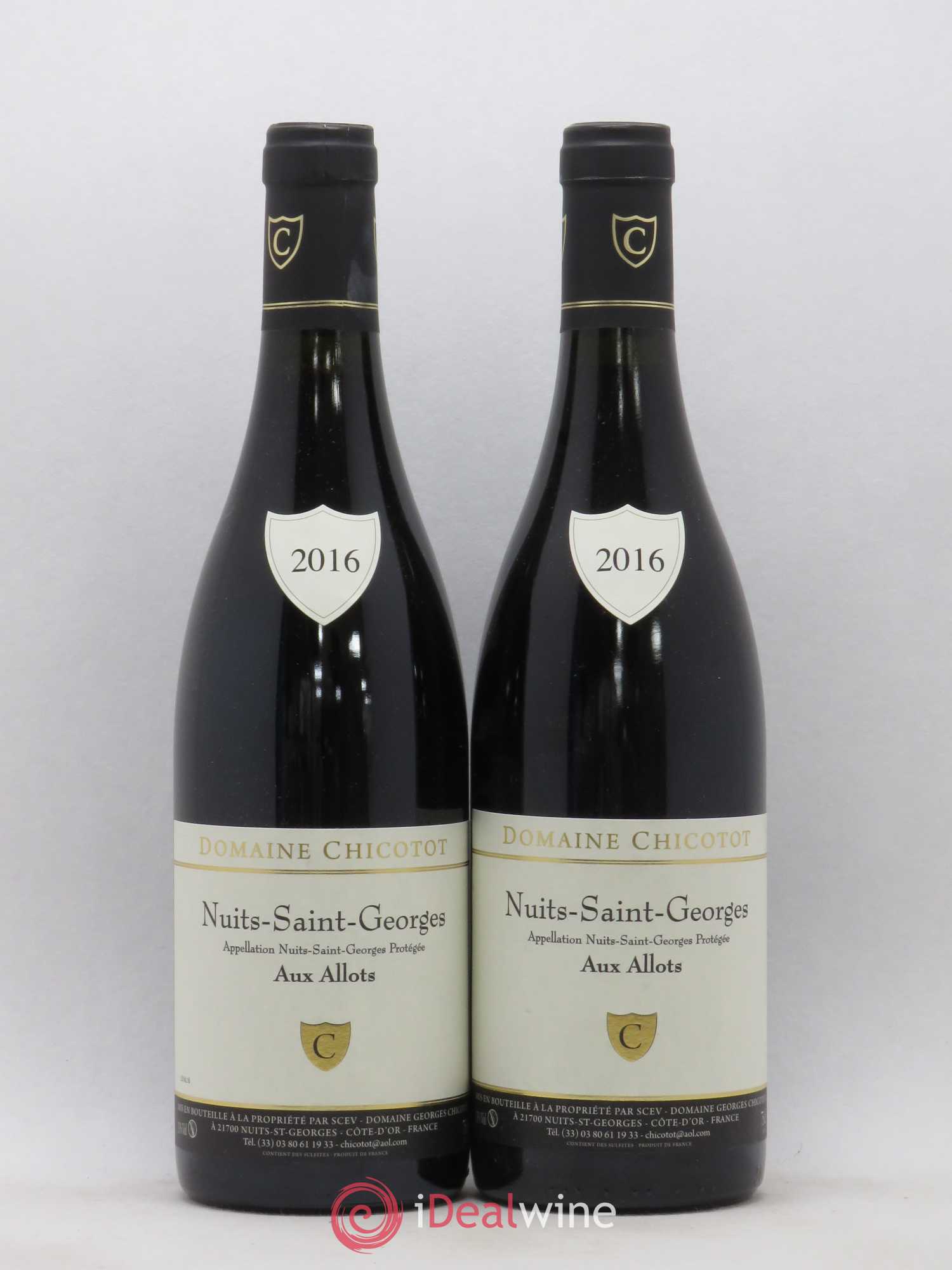 Nuits-Saint-Georges Aux Allots Domaine Chicotot 2016 - Lot de 2 bouteilles - 0