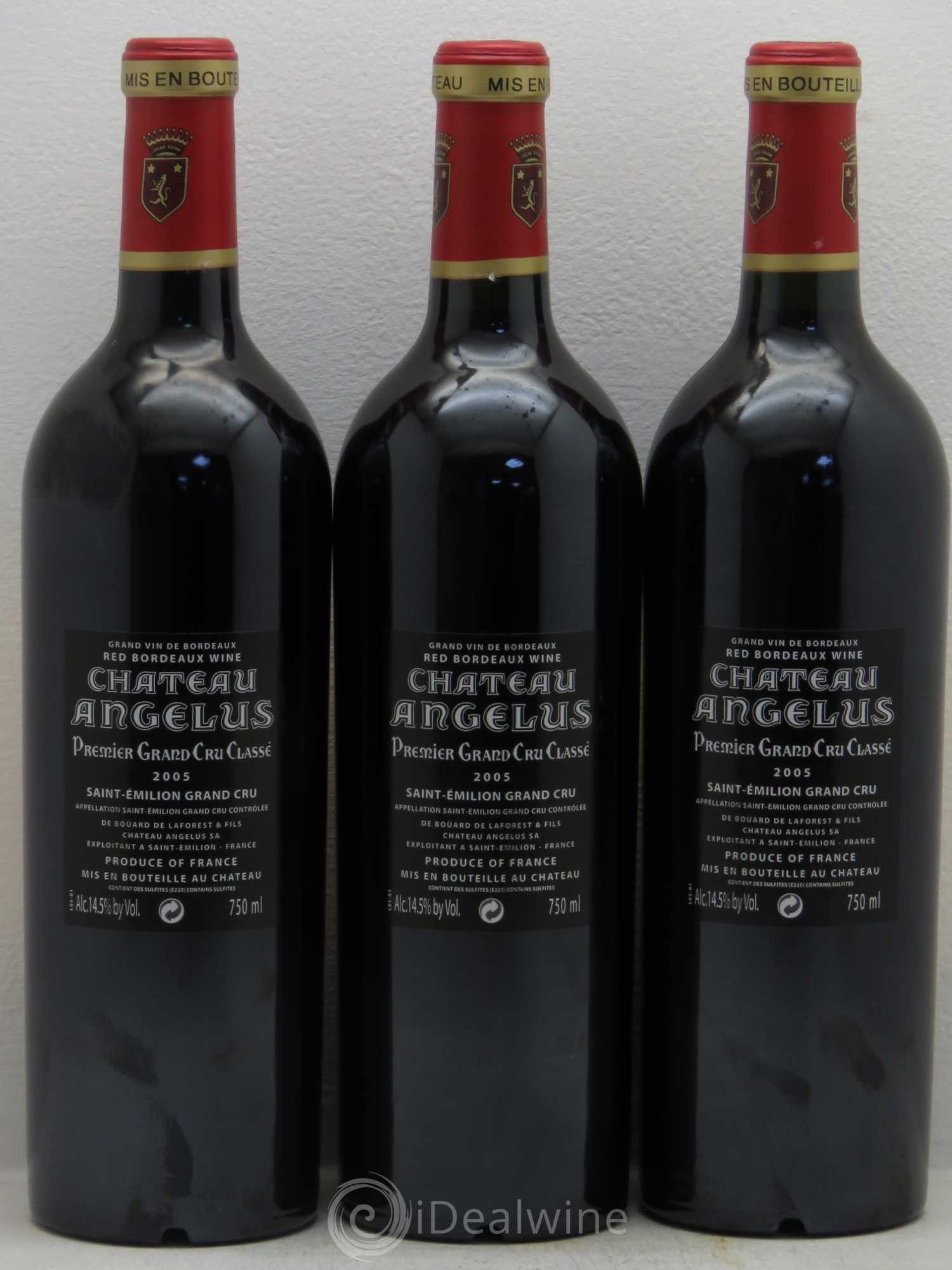 Château Angélus 1er Grand Cru Classé A 2005 - Lot de 12 bouteilles - 6