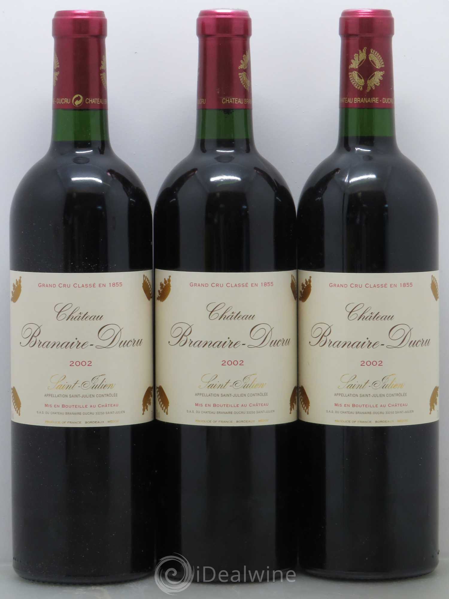 Château Branaire Ducru 4ème Grand Cru Classé 2002 - Lot de 12 bouteilles - 1