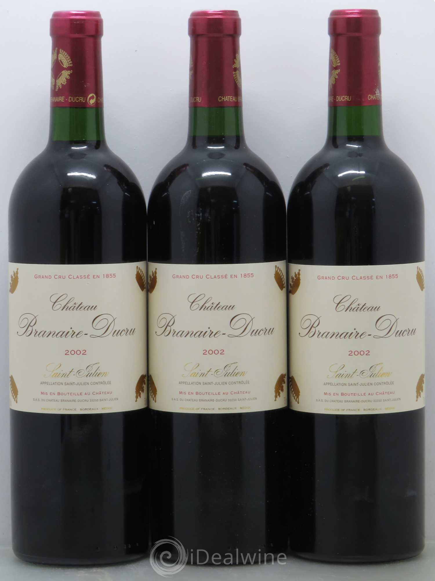 Château Branaire Ducru 4ème Grand Cru Classé 2002 - Lot de 12 bouteilles - 2