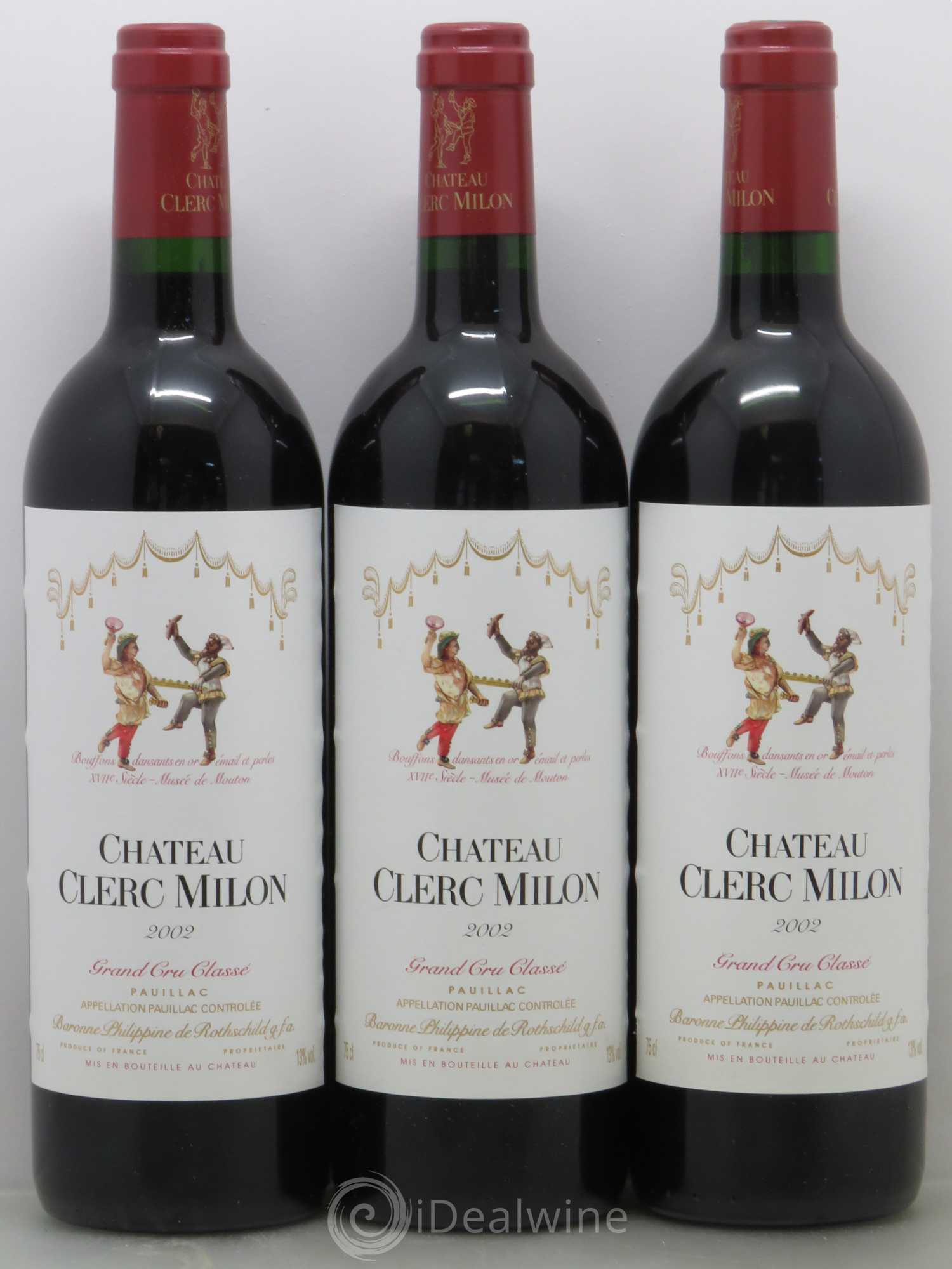 Château Clerc Milon 5ème Grand Cru Classé 2002 - Lot de 12 bouteilles - 3