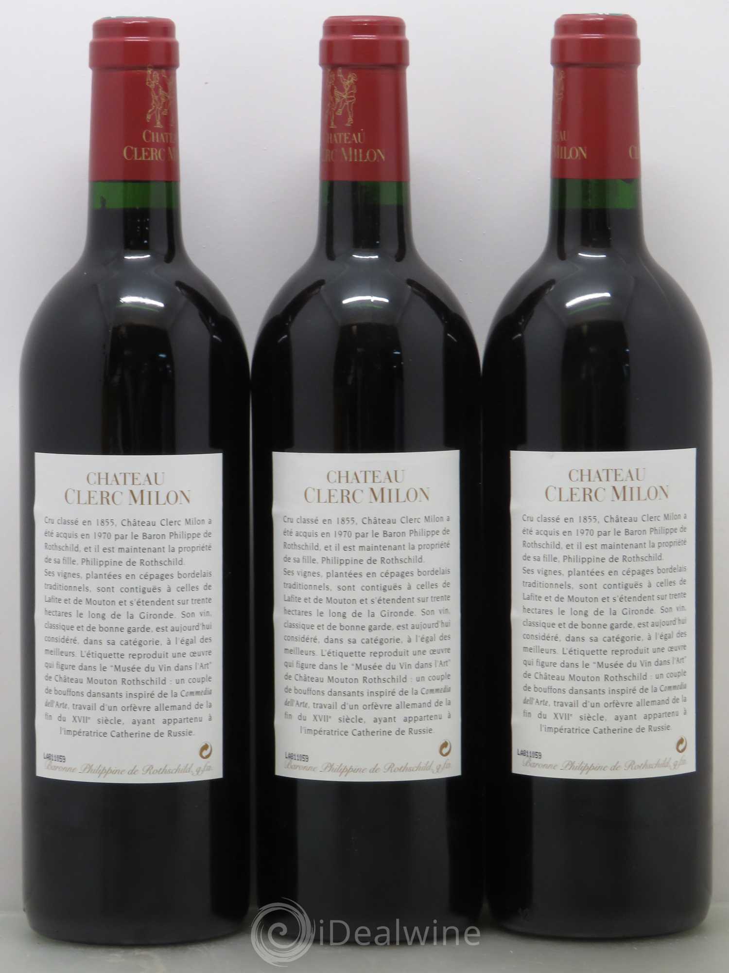 Château Clerc Milon 5ème Grand Cru Classé 2002 - Lot de 12 bouteilles - 5