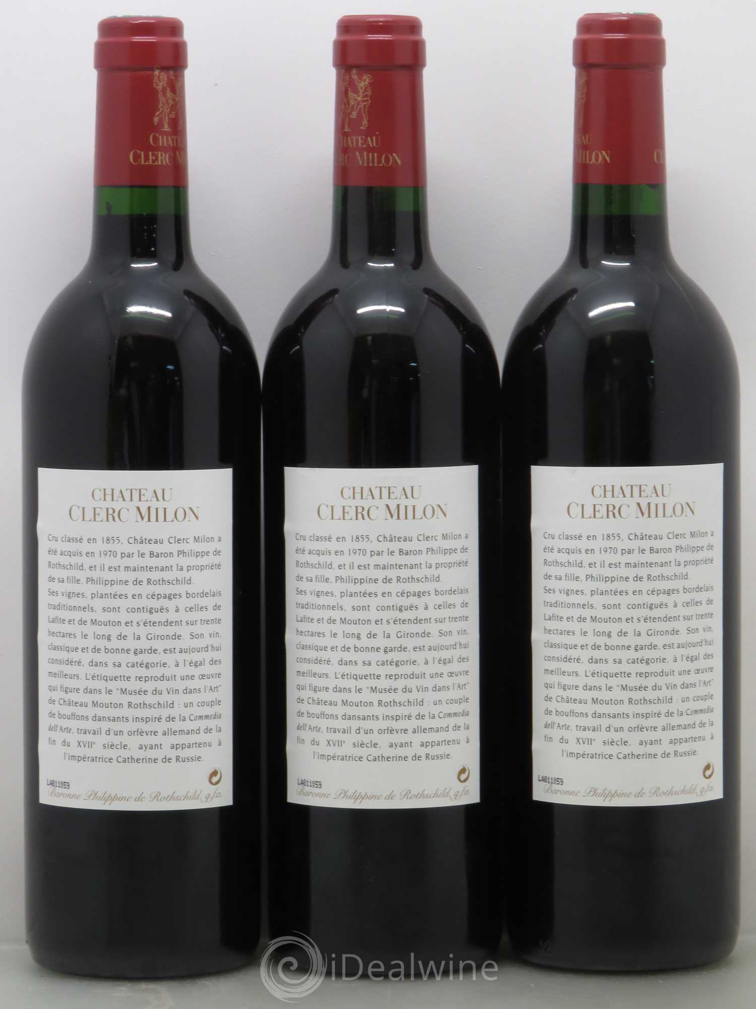 Château Clerc Milon 5ème Grand Cru Classé 2002 - Lot de 12 bouteilles - 8