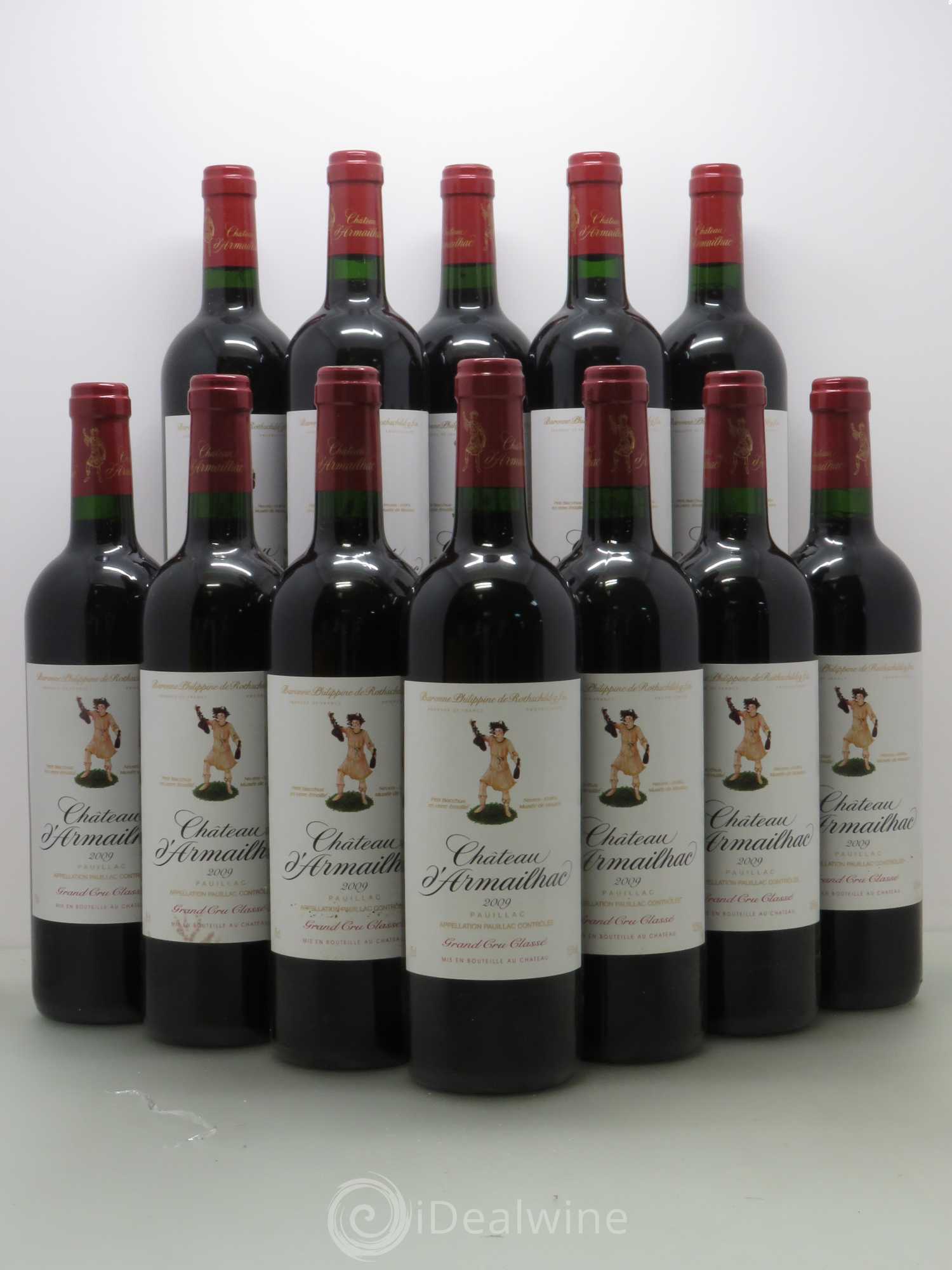 Château d' Armailhac - Mouton Baron(ne) Philippe 5ème Grand Cru Classé 2009 - Lot de 12 bouteilles - 0