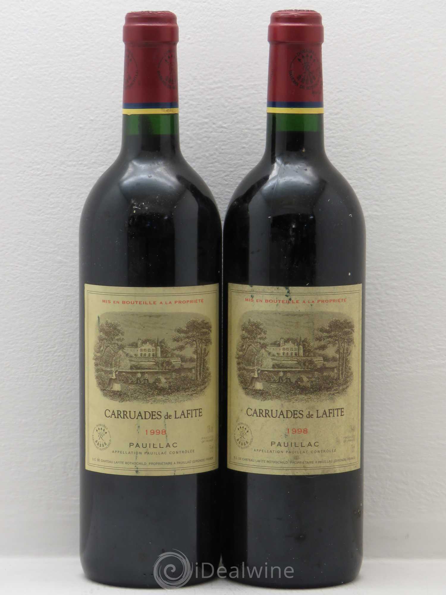 Carruades de Lafite Rothschild Second Vin 1998 - Lot de 2 bouteilles - 0