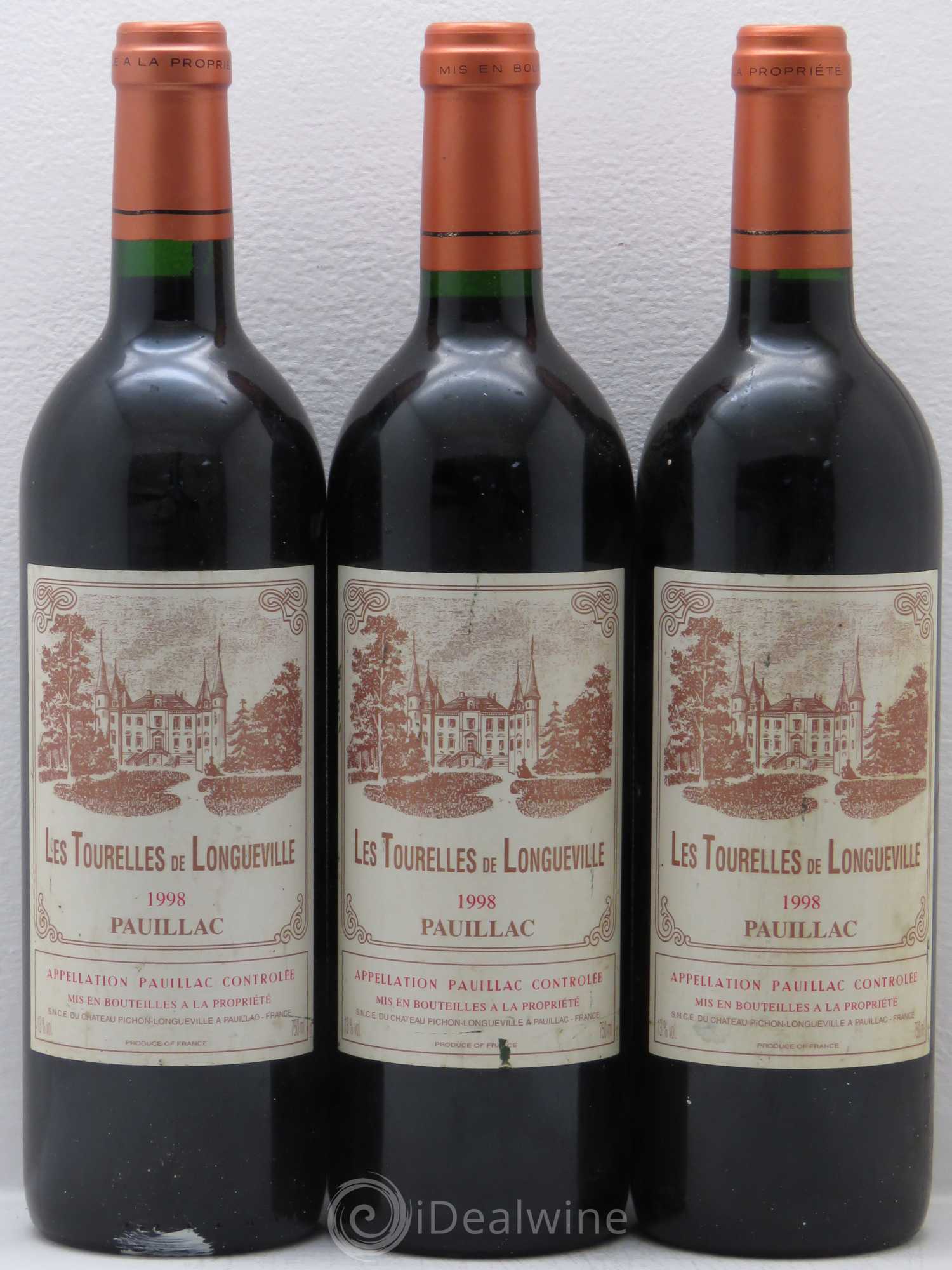 Les Tourelles de Longueville Second Vin 1998 - Lot de 3 bouteilles - 0