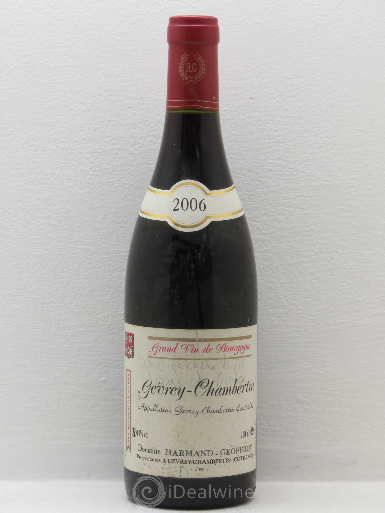 Gevrey-Chambertin Harmand-Geoffroy (Domaine) 2006 - Lot de 1 bouteille - 0