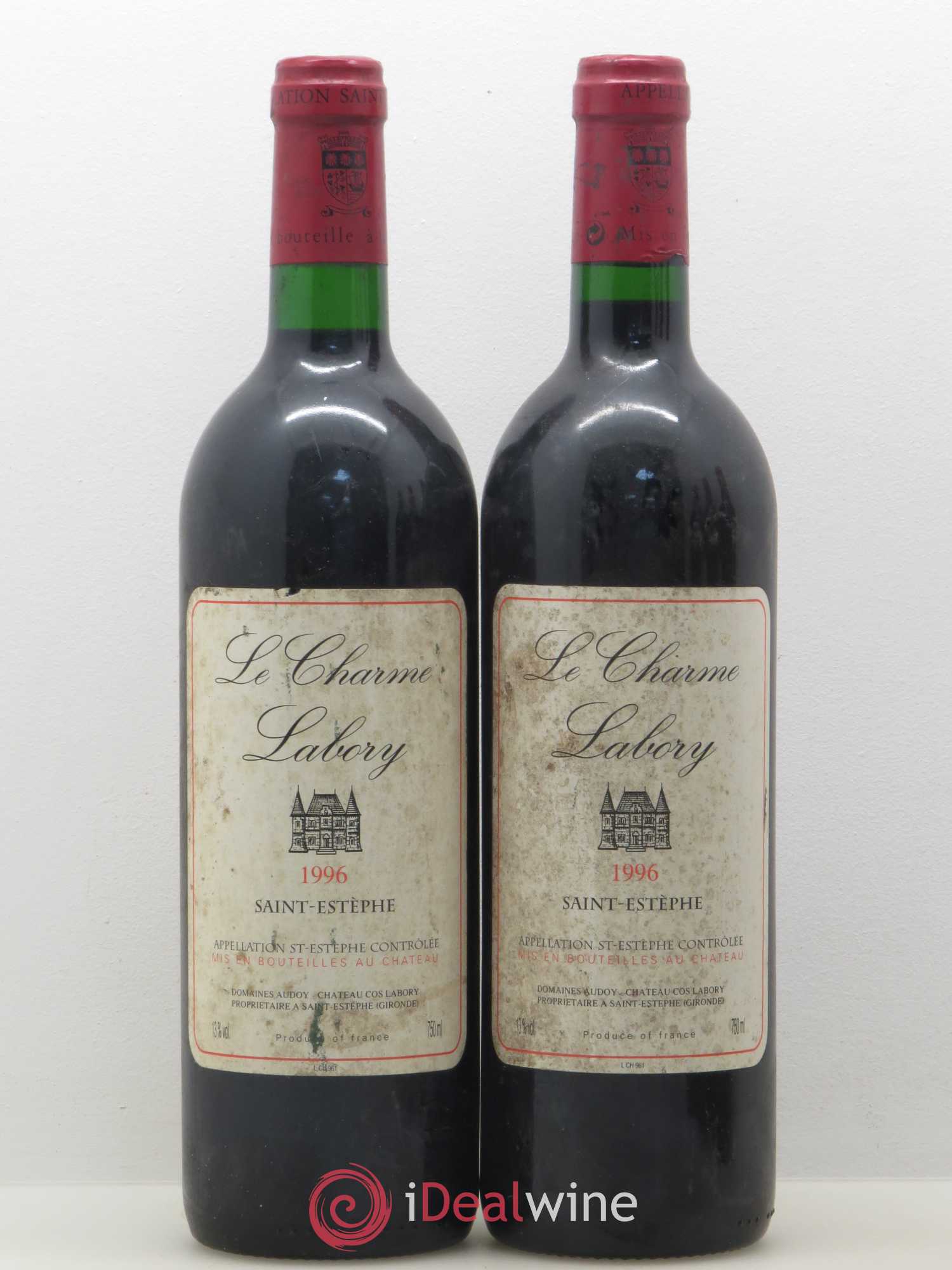 Saint-Estèphe Le Charme Labory 1996 - Lot de 5 bouteilles - 1