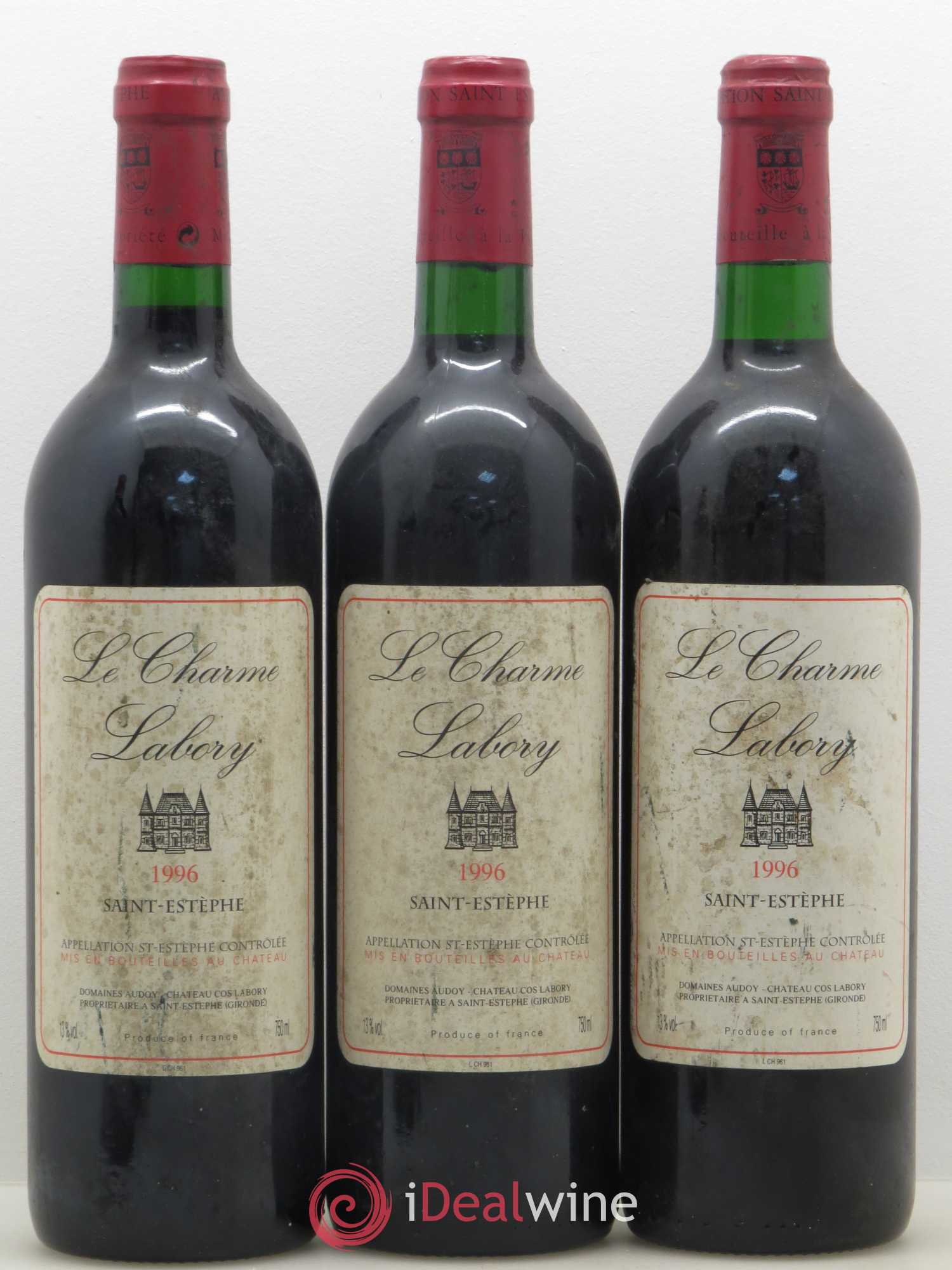 Saint-Estèphe Le Charme Labory 1996 - Lot de 5 bouteilles - 2