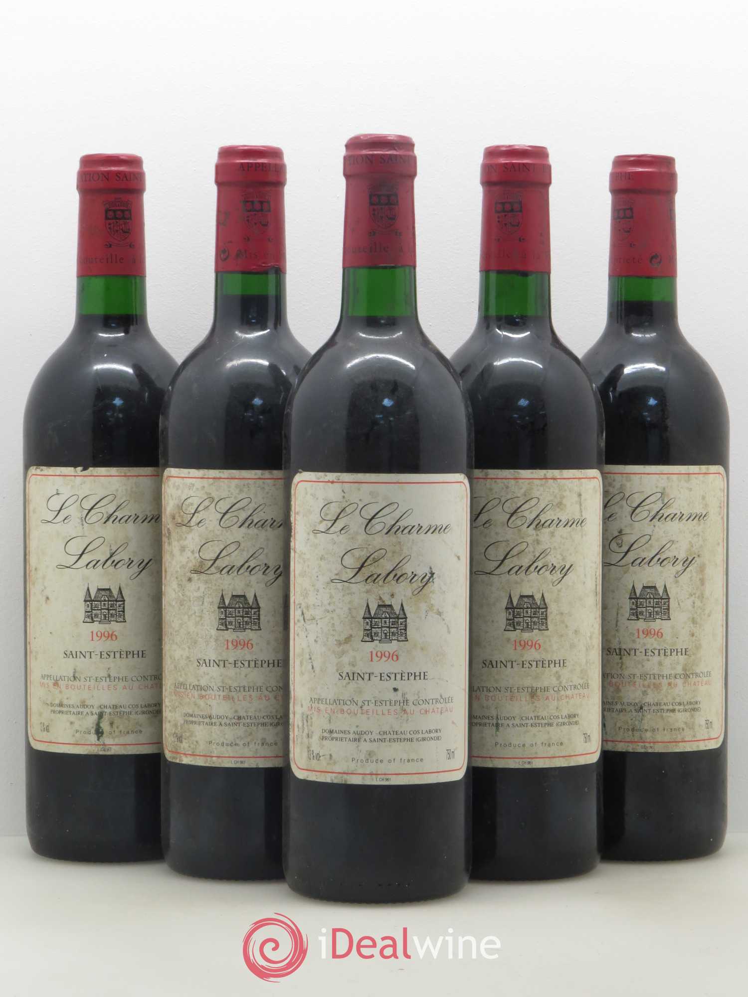 Saint-Estèphe Le Charme Labory 1996 - Lot de 5 bouteilles - 0