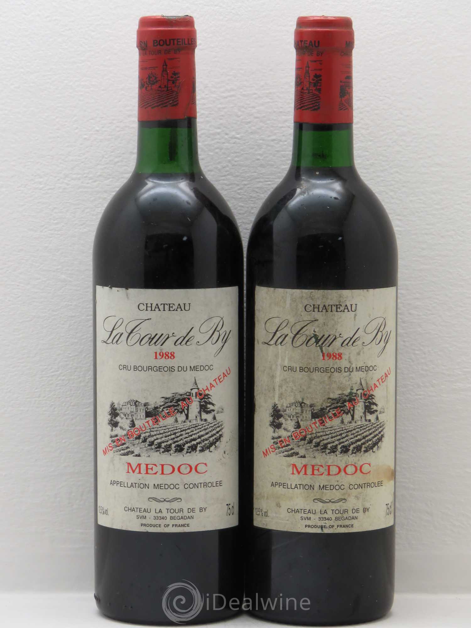 Château La Tour de By Cru Bourgeois 1988 - Lot de 2 bouteilles - 0