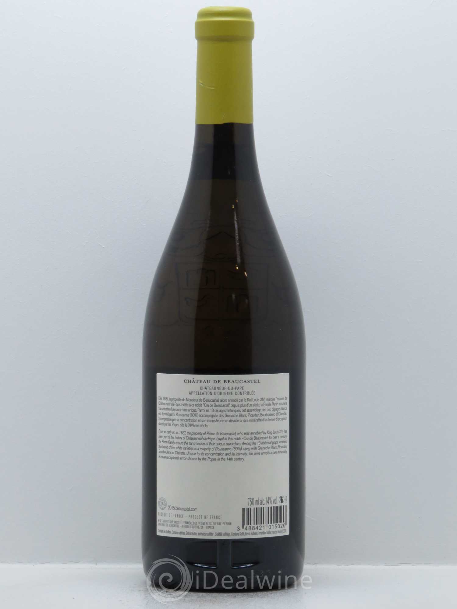 Châteauneuf-du-Pape Château de Beaucastel Famille Perrin 2015 - Lot de 1 bouteille - 1