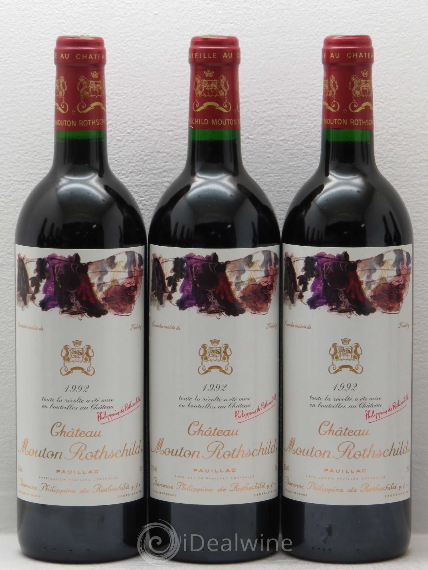 Château Mouton Rothschild 1er Grand Cru Classé 1992 - Lot de 12 bouteilles - 2