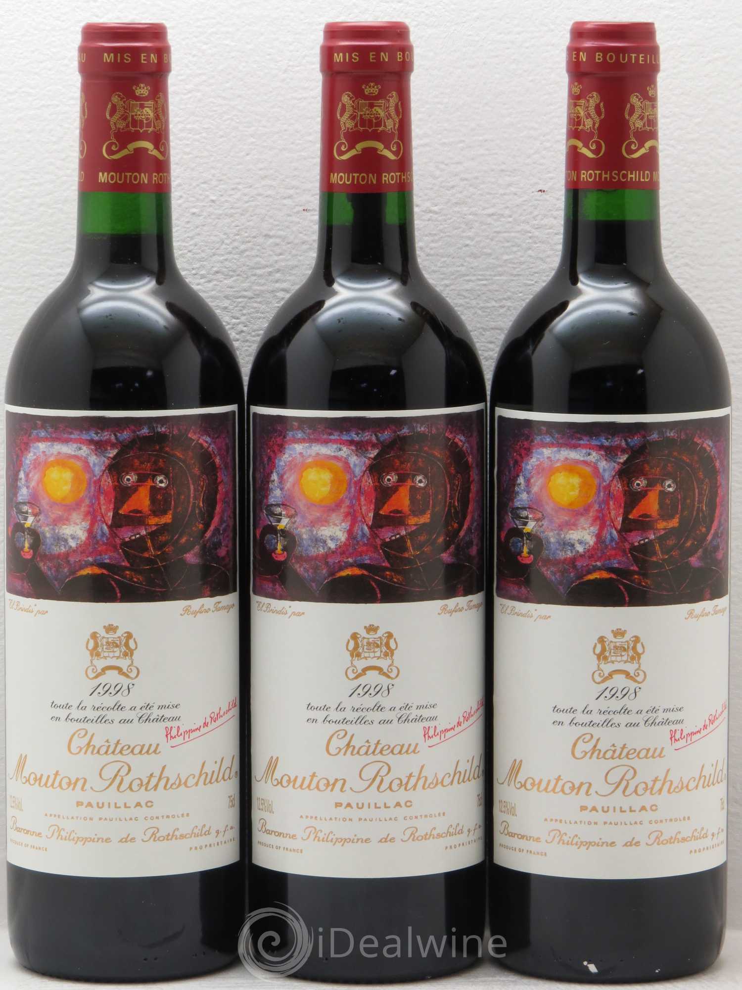 Château Mouton Rothschild 1er Grand Cru Classé 1998 - Lot de 6 bouteilles - 2