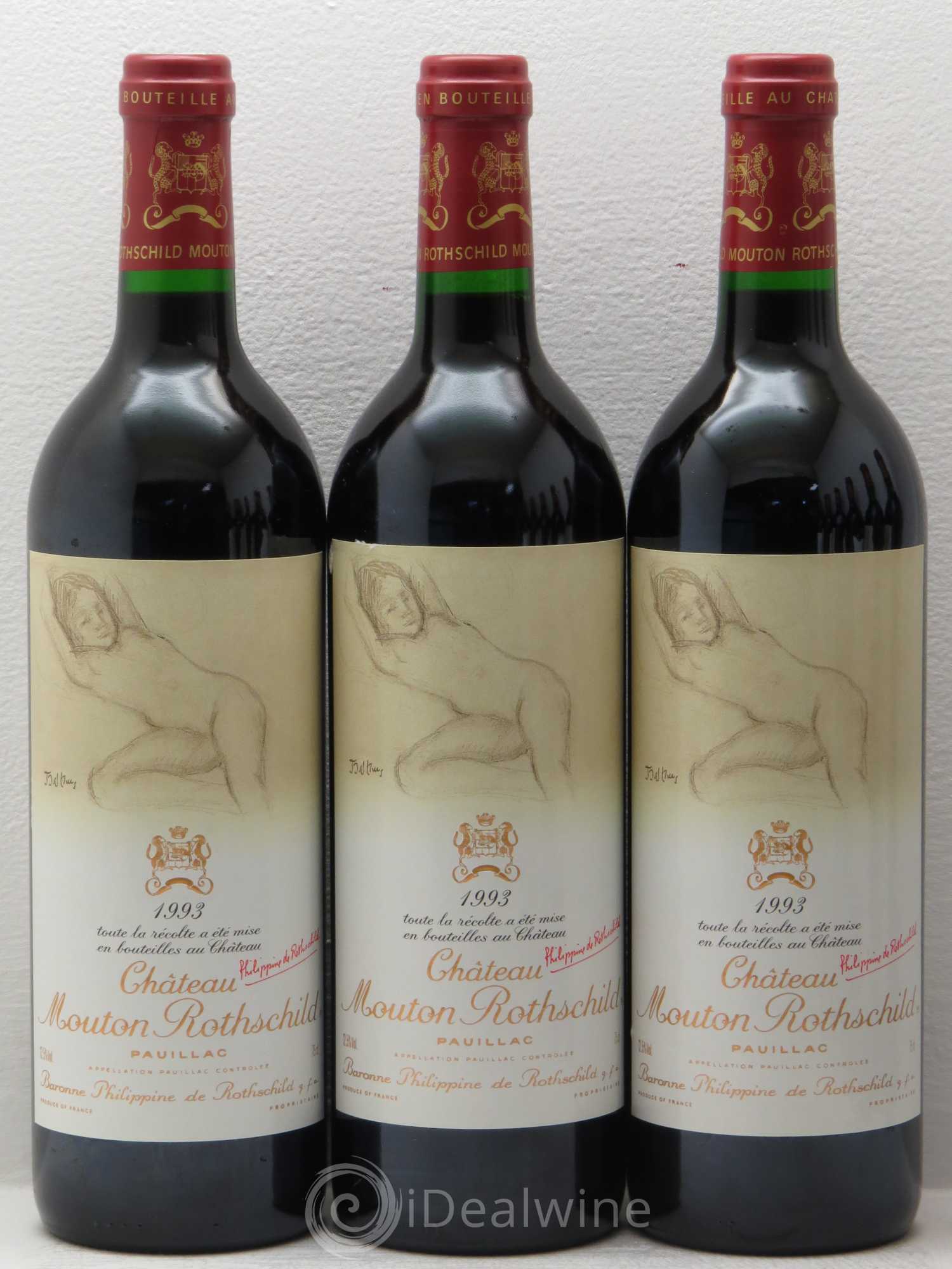 Château Mouton Rothschild 1er Grand Cru Classé 1993 - Lot de 12 bouteilles - 2