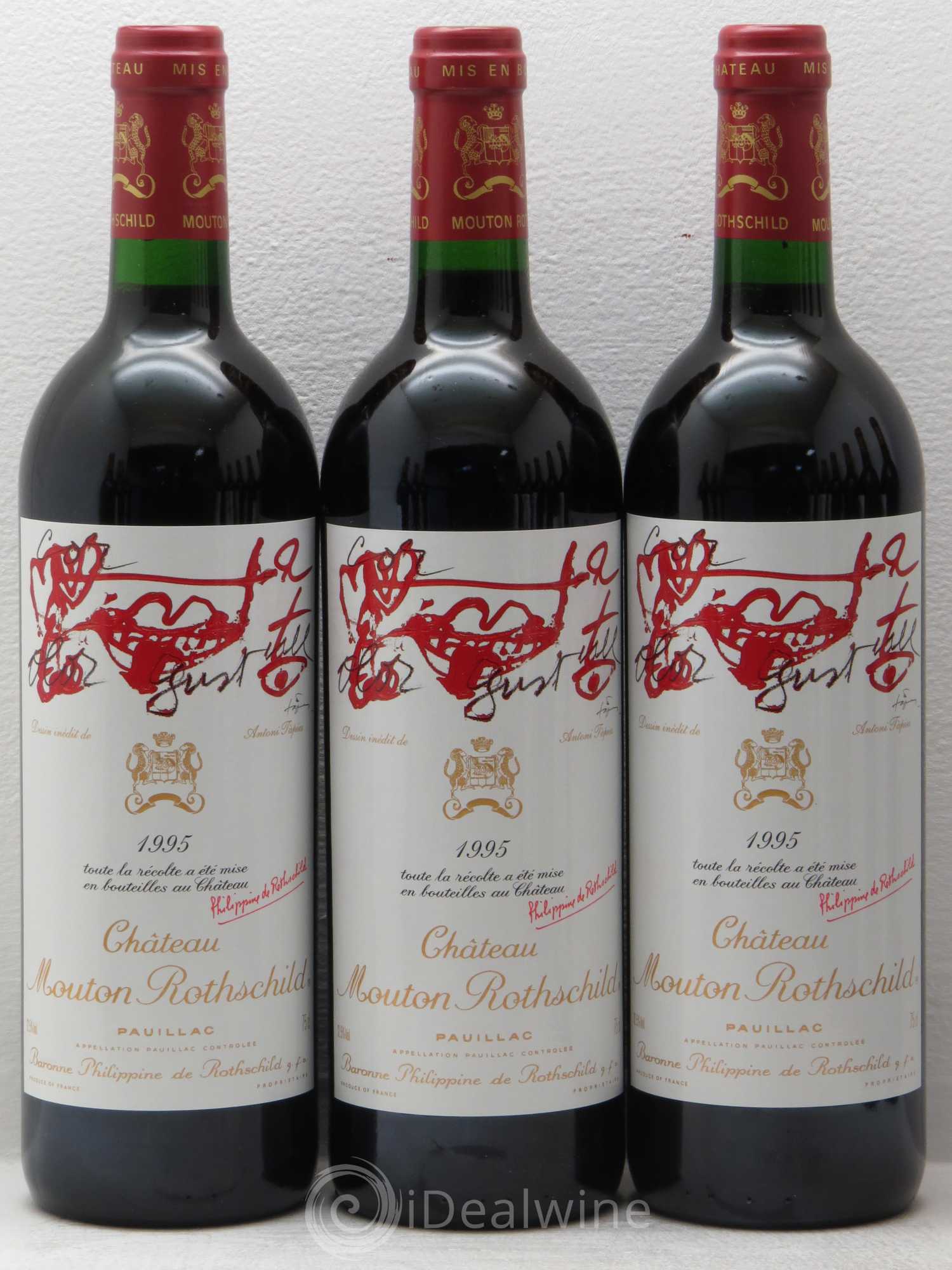 Château Mouton Rothschild 1er Grand Cru Classé 1995 - Lot de 12 bouteilles - 1