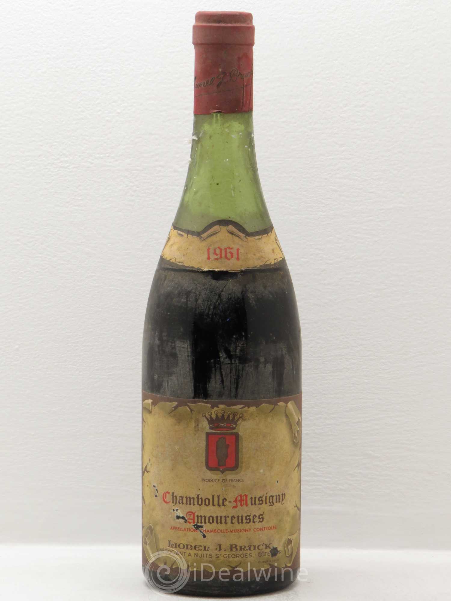 Chambolle-Musigny 1er Cru Lionel J Bruck 1961 - Posten von 1 Flasche - 0