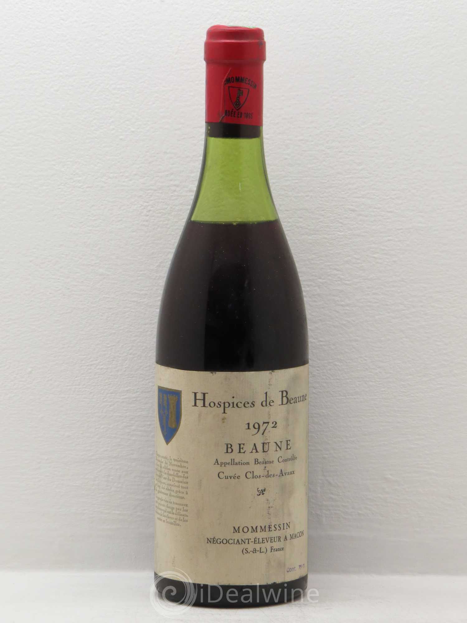 Beaune Clos des Avaux Domaine Mommessin 1972 - Posten von 1 Flasche - 0