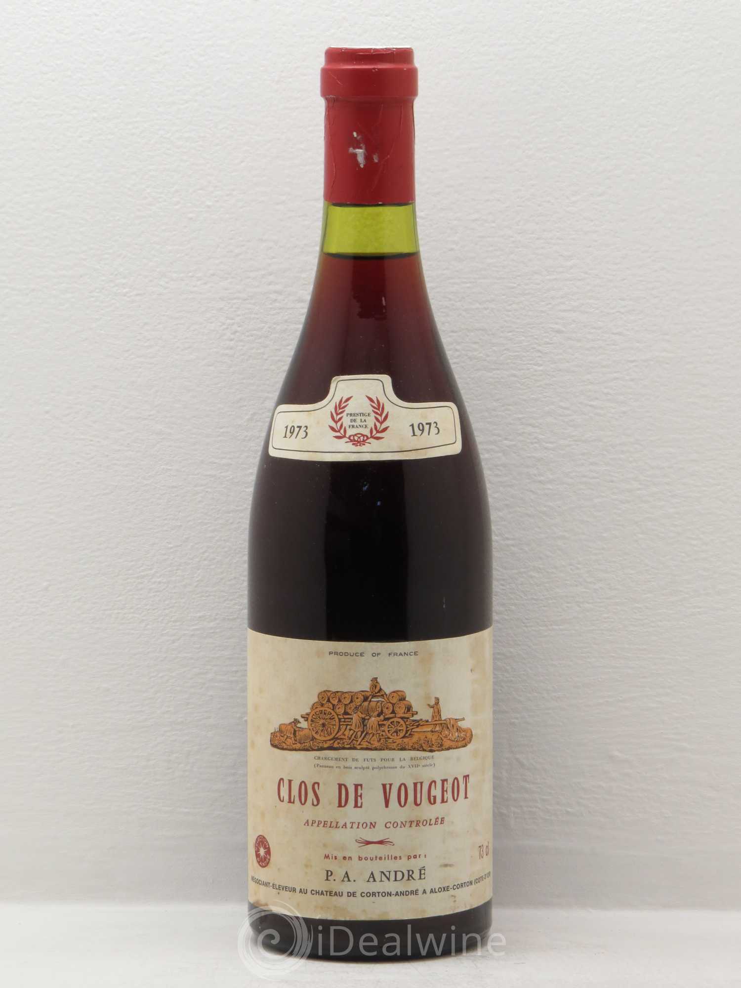 Clos de Vougeot Grand Cru P.André 1973 - Lot de 1 bouteille - 0