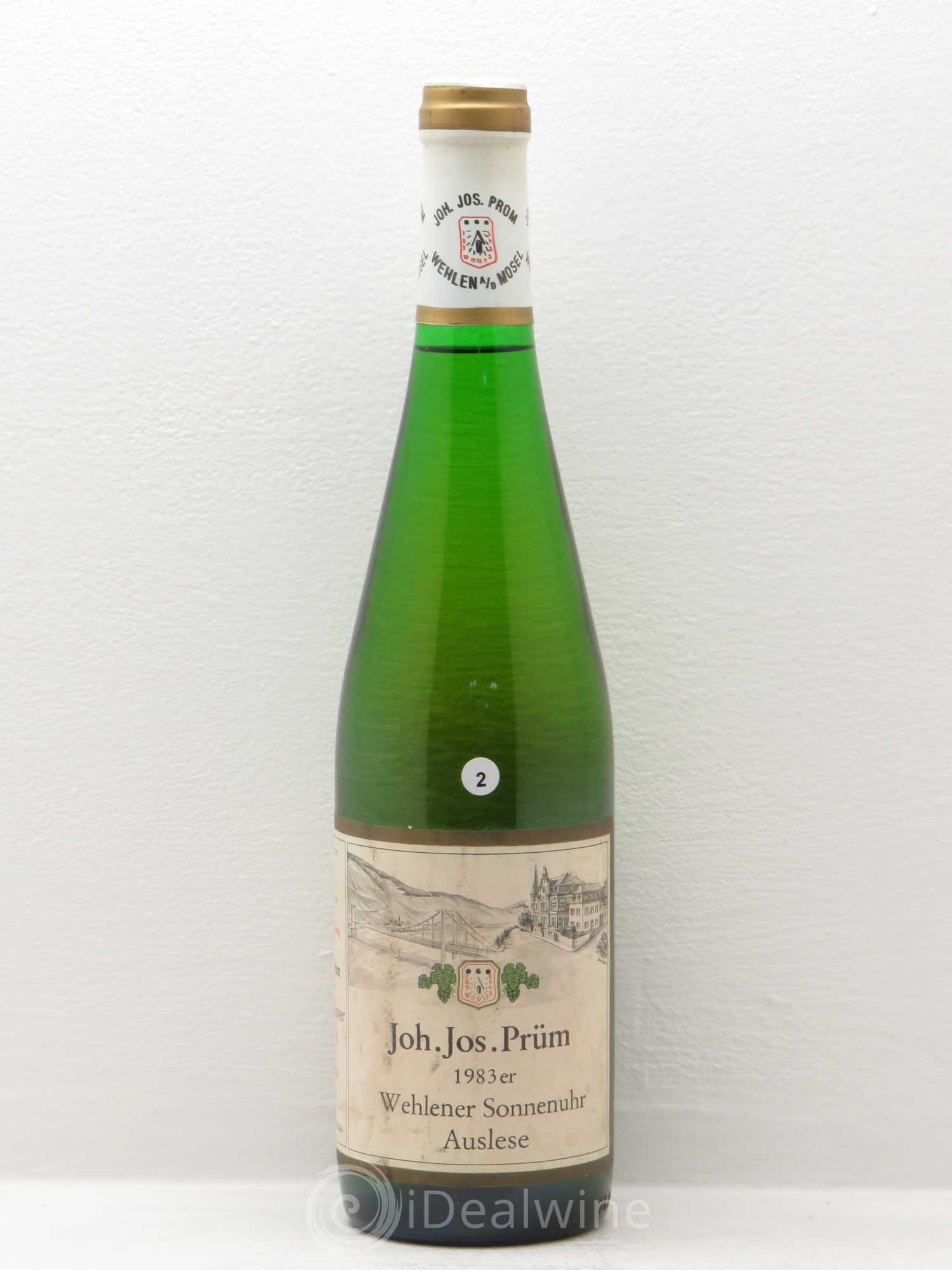 Riesling Wehlener Sonnenuhr Auslese Joh.Jos Prüm 1983 - Posten von 1 Flasche - 0