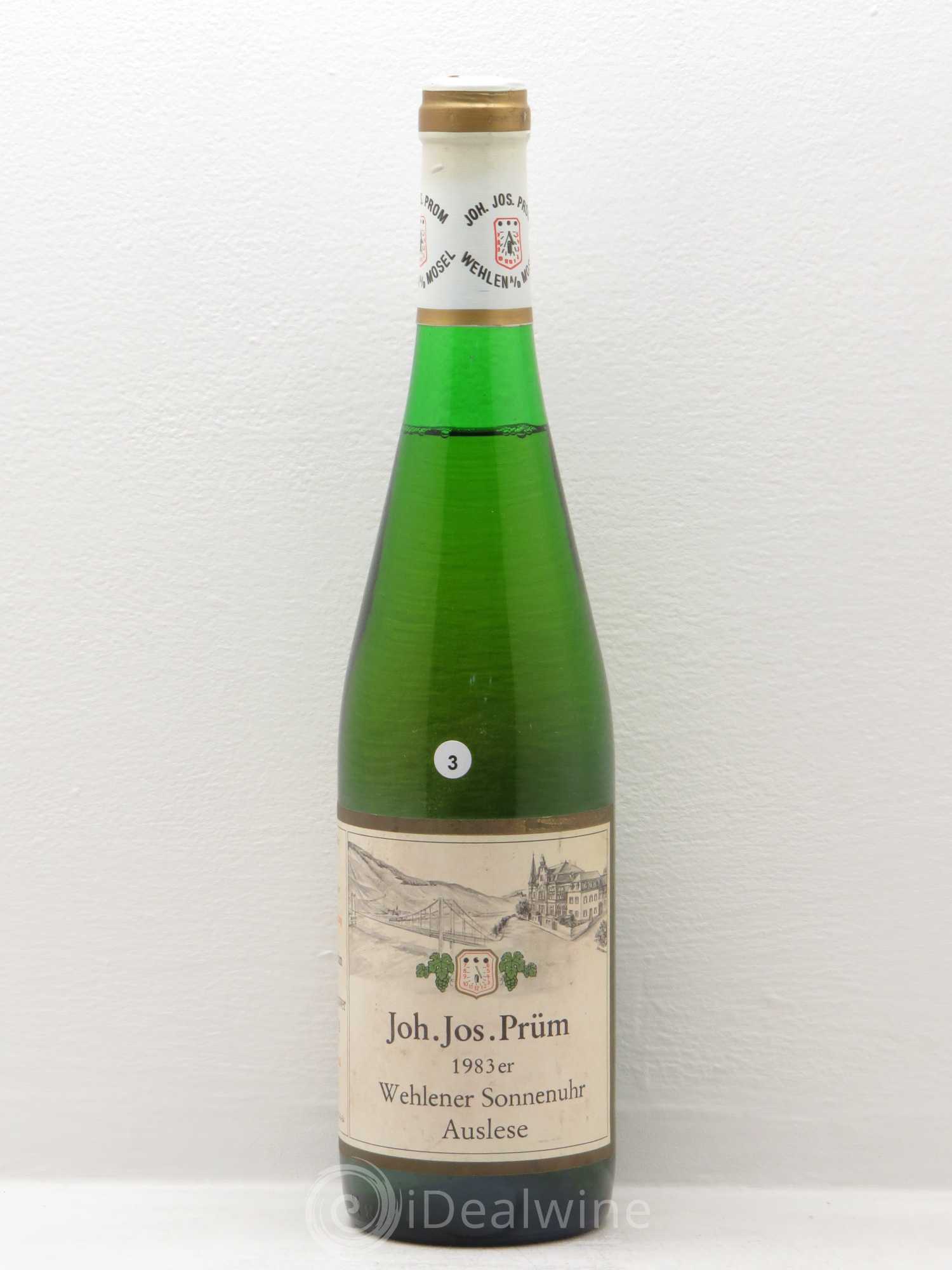 Riesling Wehlener Sonnenuhr Auslese Joh.Jos Prüm 1983 - Posten von 1 Flasche - 0