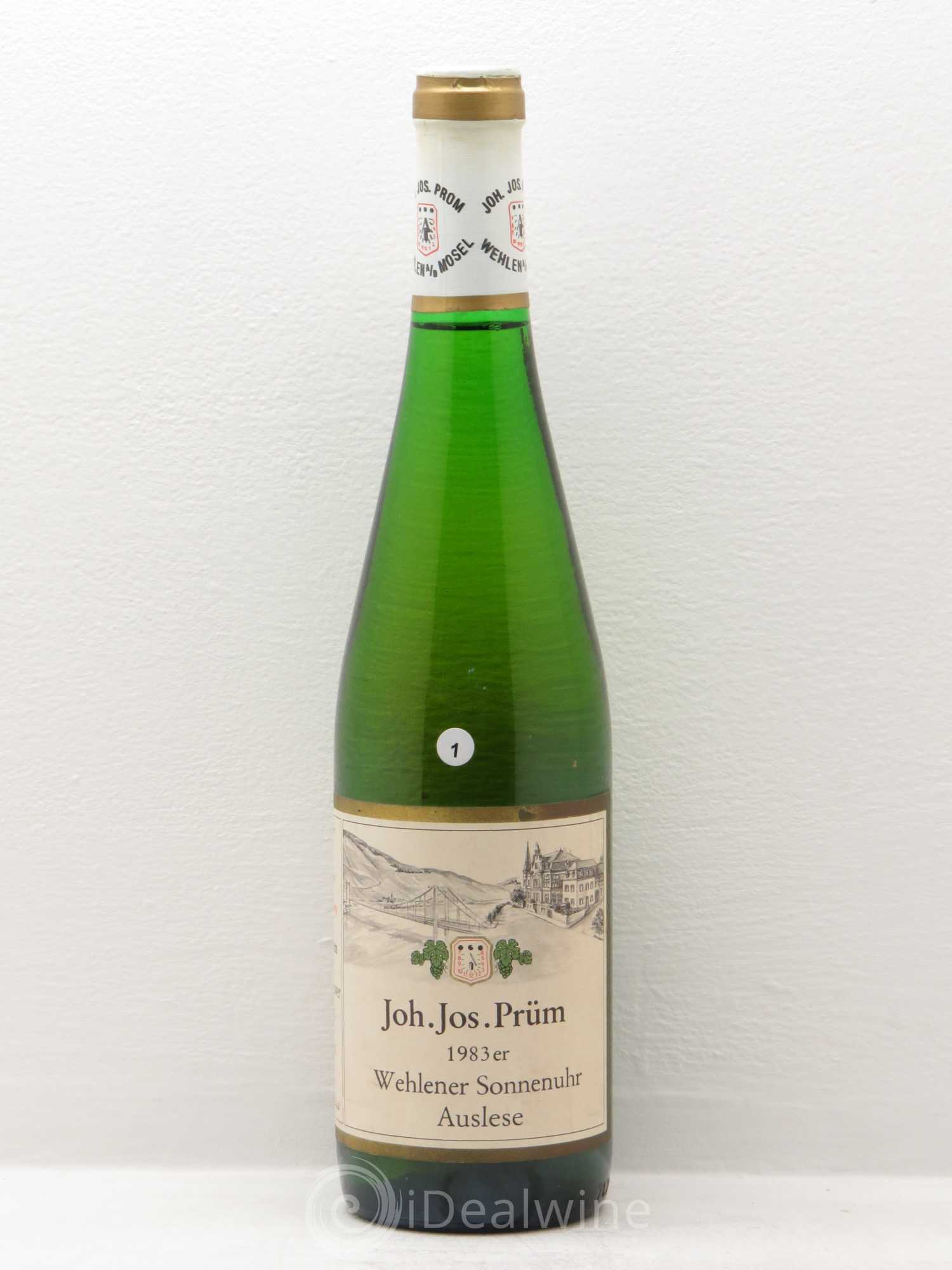 Riesling Wehlener Sonnenuhr Auslese Joh.Jos Prüm 1983 - Posten von 1 Flasche - 0