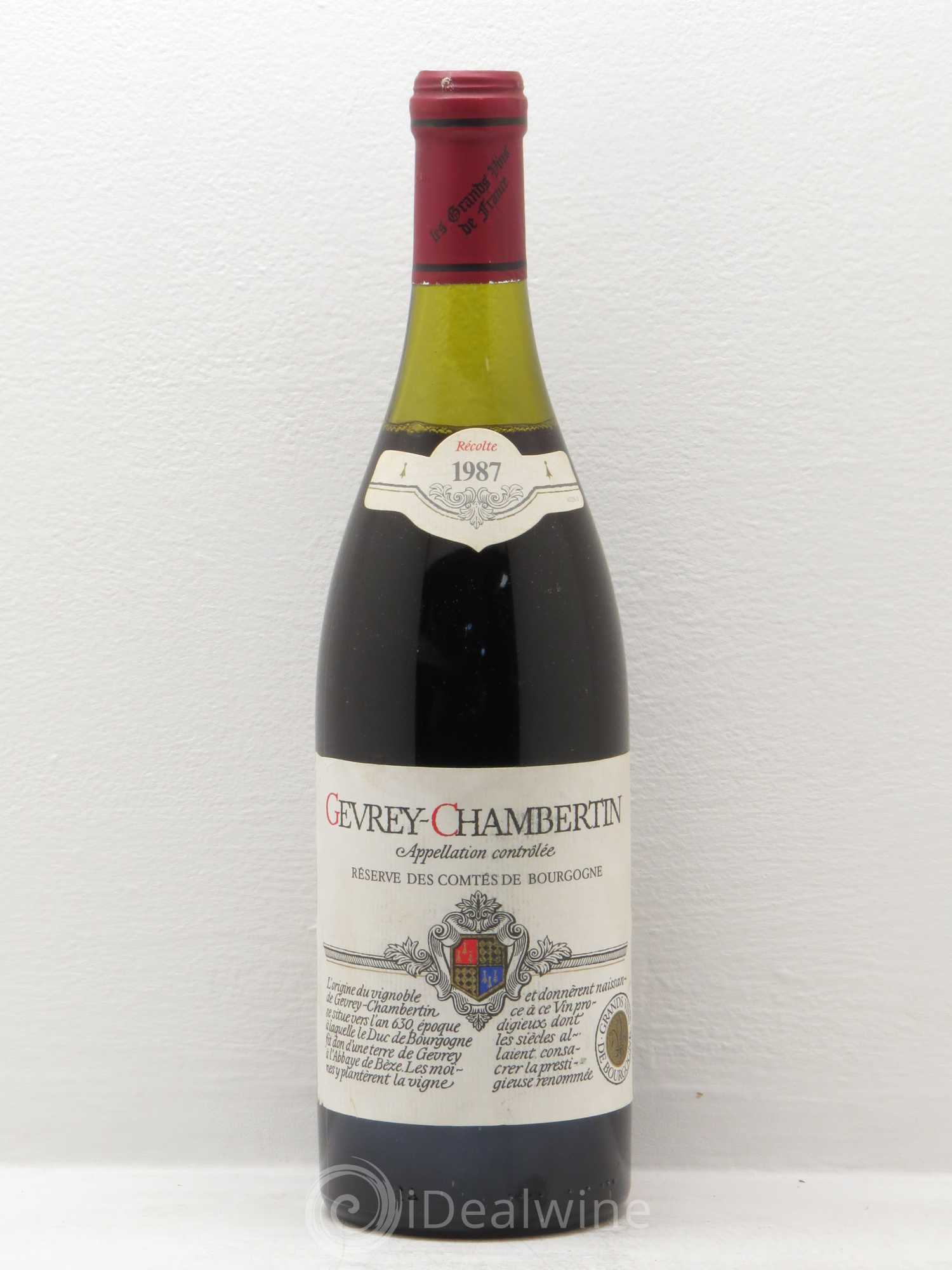 Gevrey-Chambertin Réserve des Comtes 1987 - Lot de 1 bouteille - 0