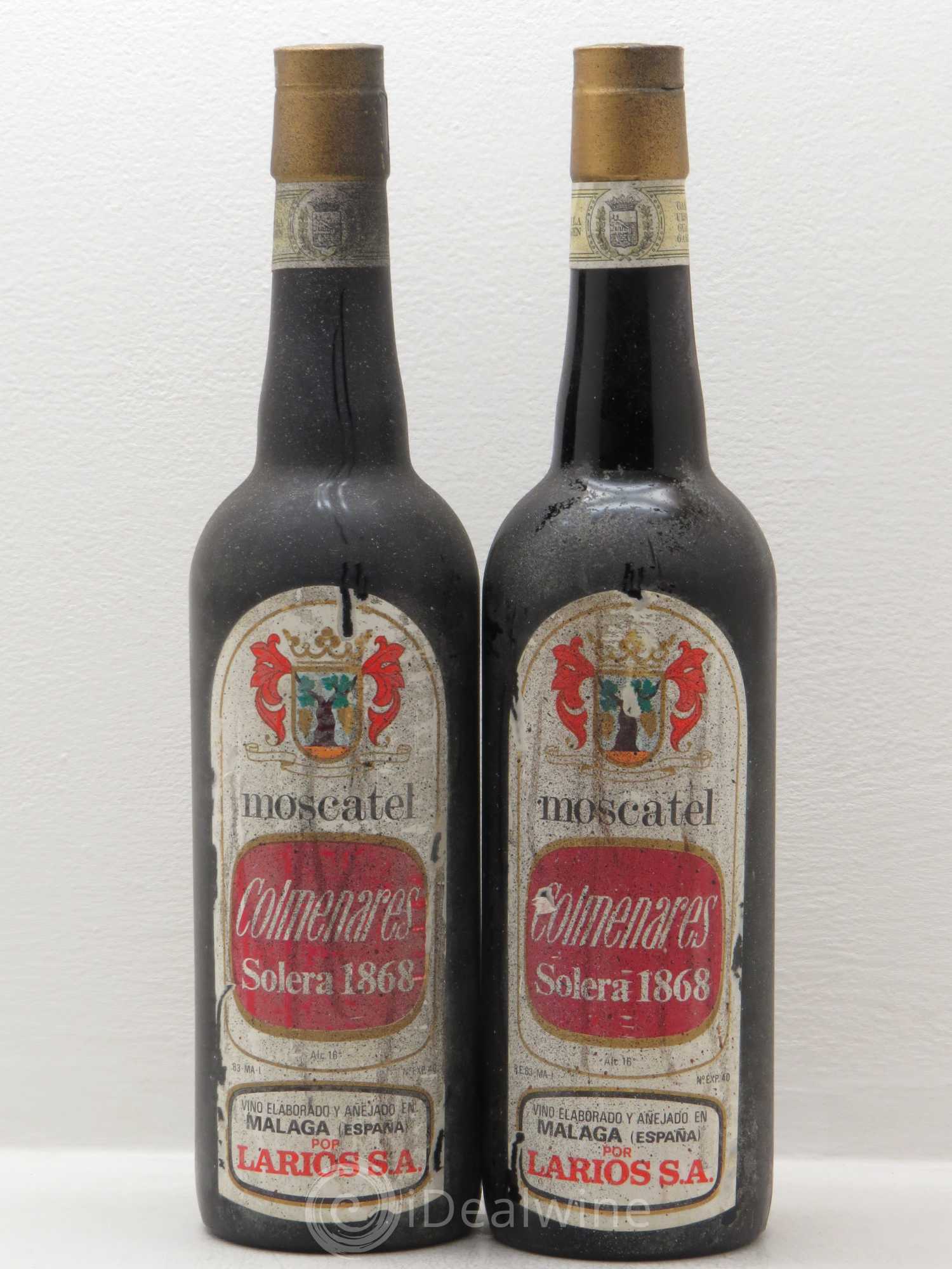 Espagne Moscatel Colmenares Solera Larios 1868 - Posten von 2 Flaschen - 0