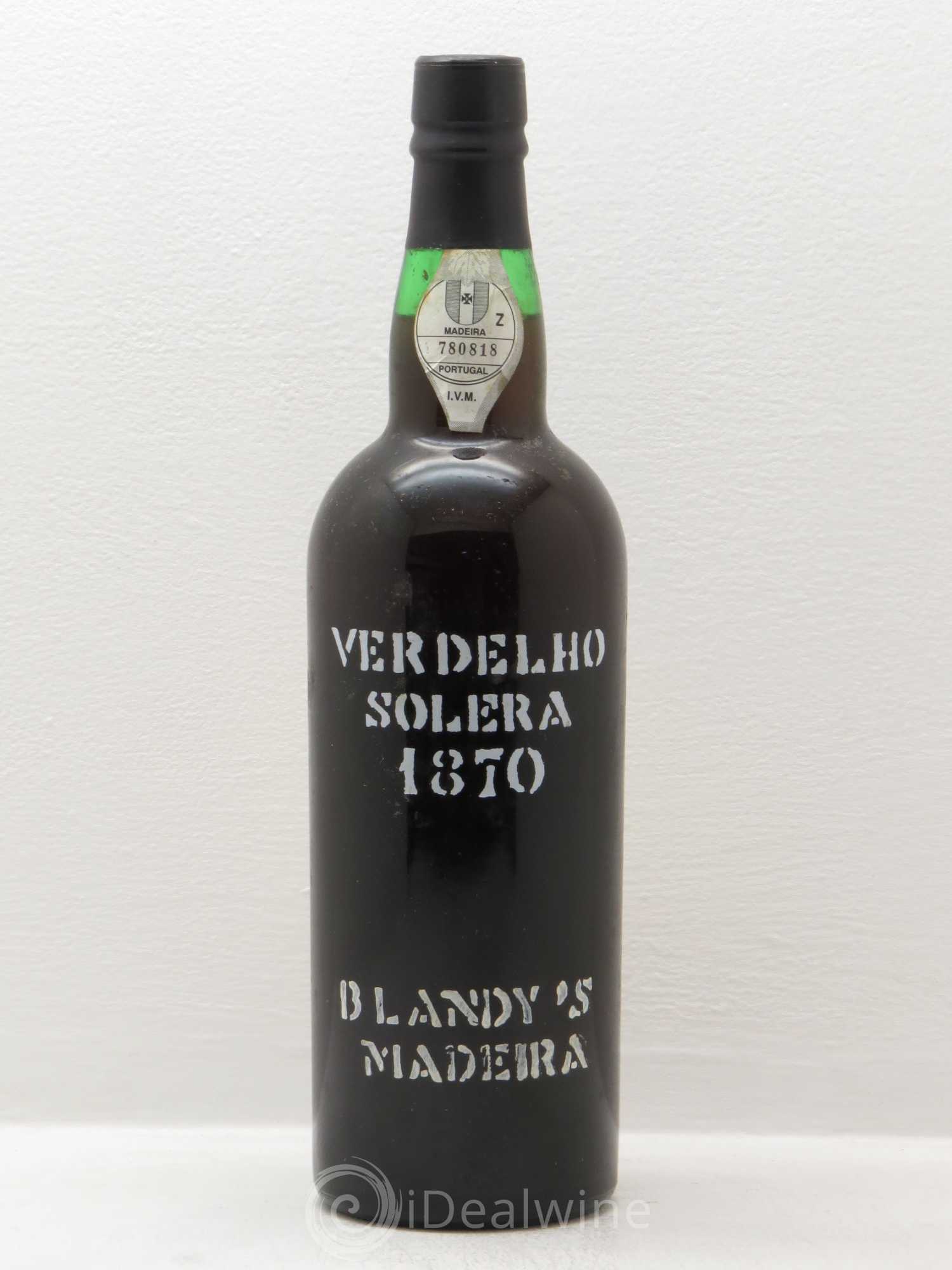 Madère Verdelho Solera Blandys 1870 - Posten von 1 Flasche - 0