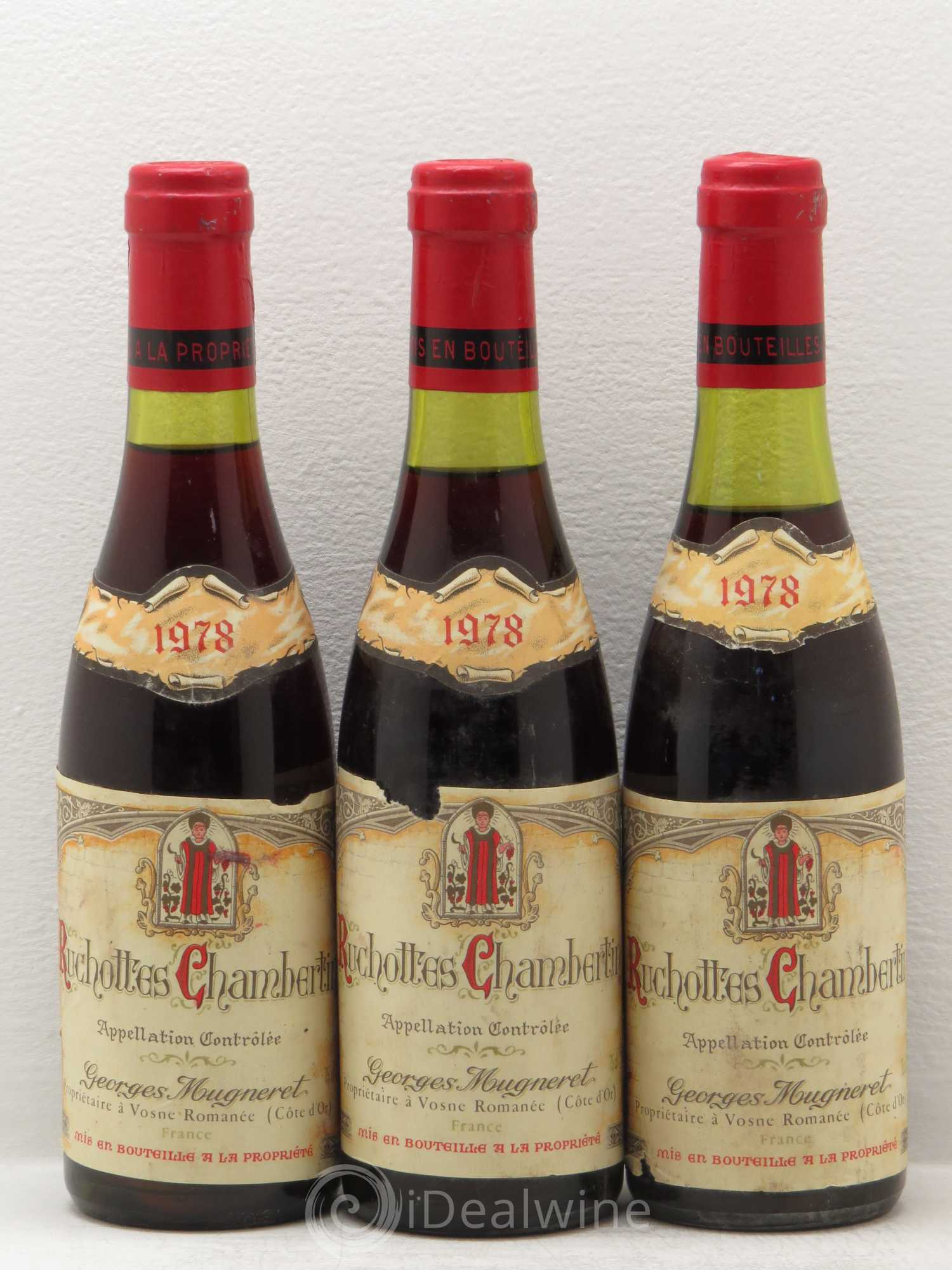 Ruchottes-Chambertin Grand Cru Georges Mugneret (Domaine) 1978 - Lot de 3 demi bouteilles - 0