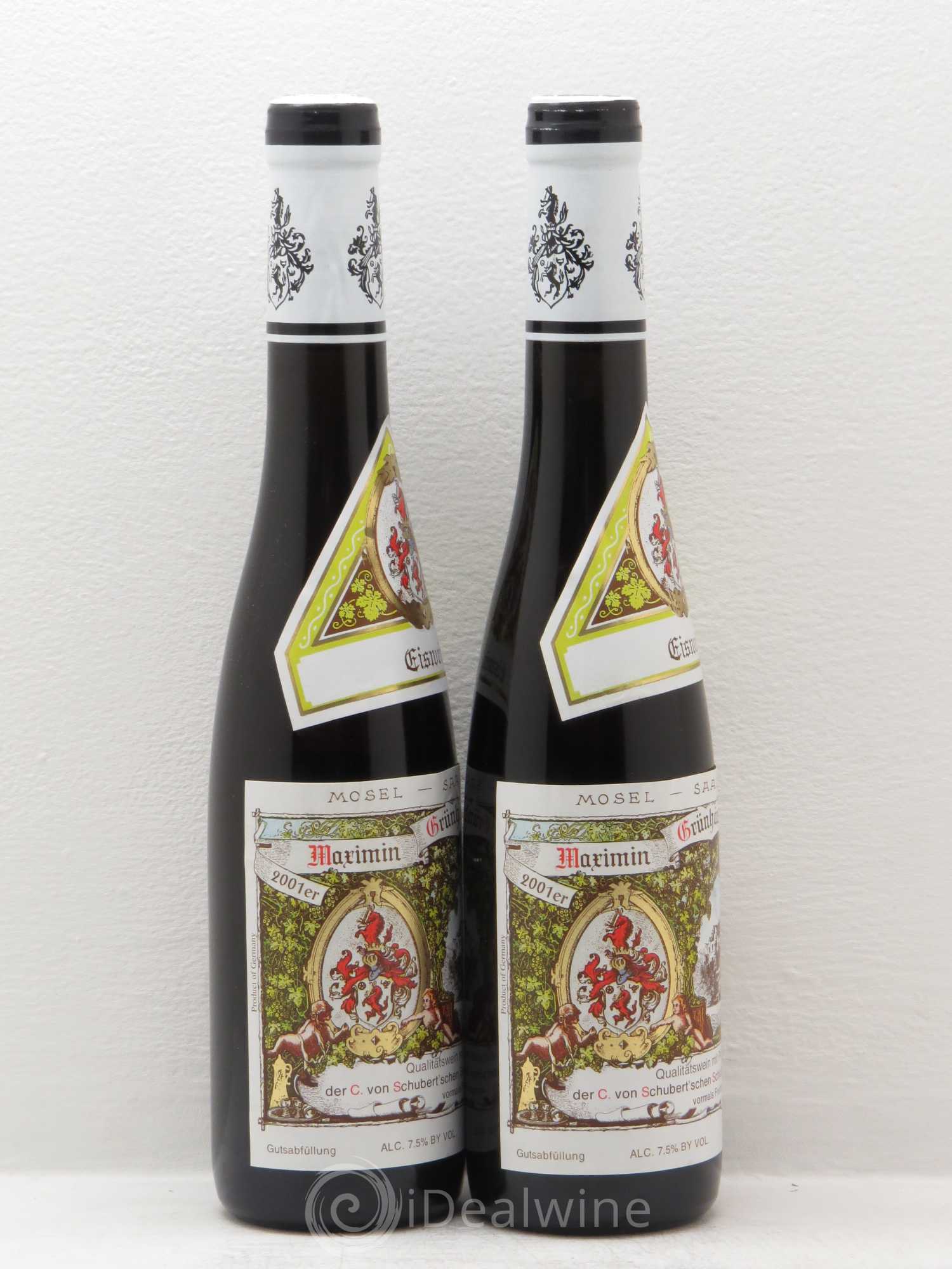 Riesling Maximin Grunhauser Absterberg Eiswein Von Schubert 2001 - Posten von 2 Demi-Flaschen - 1