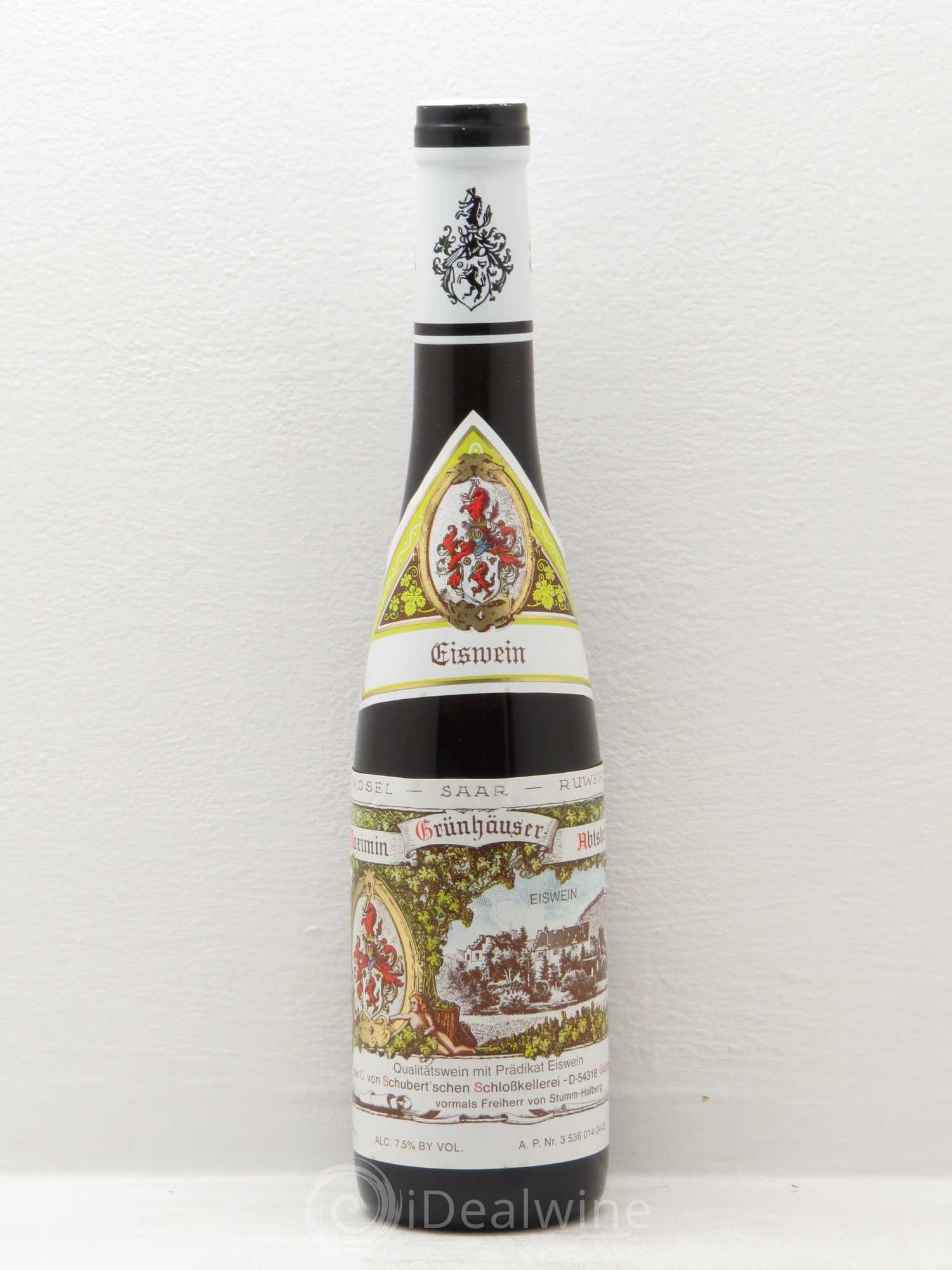 Riesling Maximin Grunhauser Absterberg Eiswein Von Schubert 2001 - Posten von 1 Demi-Flasche - 0