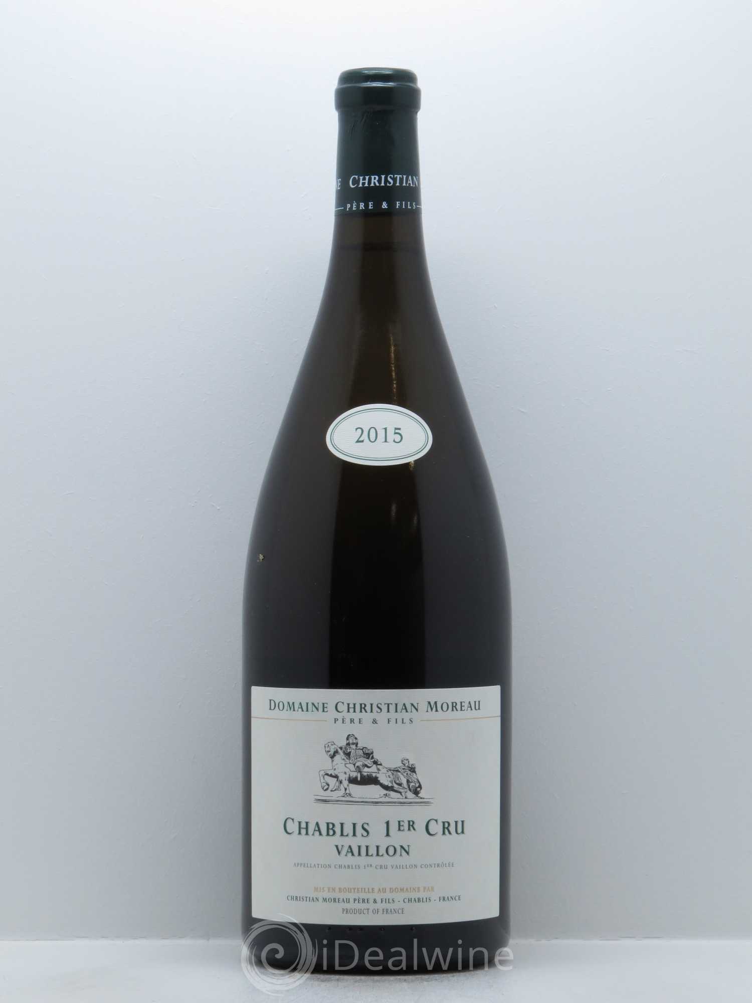 Chablis 1er Cru Vaillons Christian Moreau 2015 - Lot de 1 magnum - 0