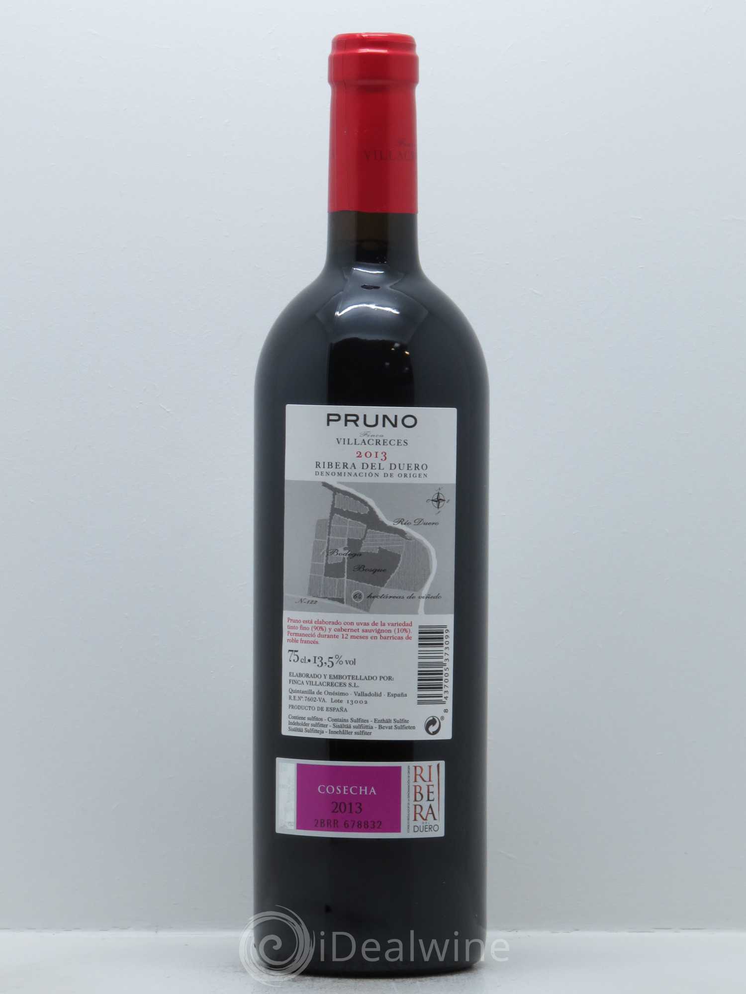 Ribera del Duero Pruno Finca Villacreces 2013 - Lot de 1 bouteille - 1