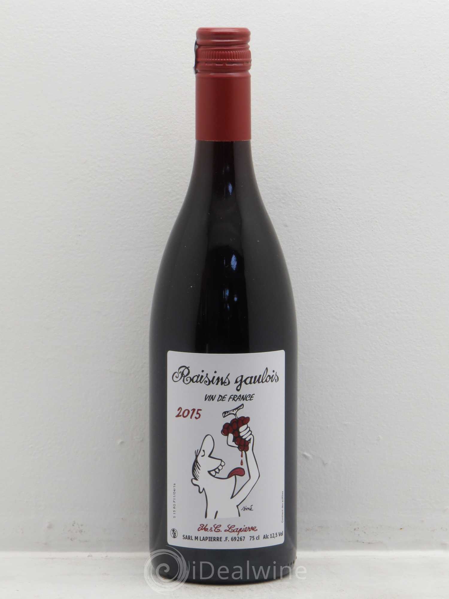 Vin de France Raisins Gaulois Marcel Lapierre (Domaine) 2015 - Lot de 1 bouteille - 0
