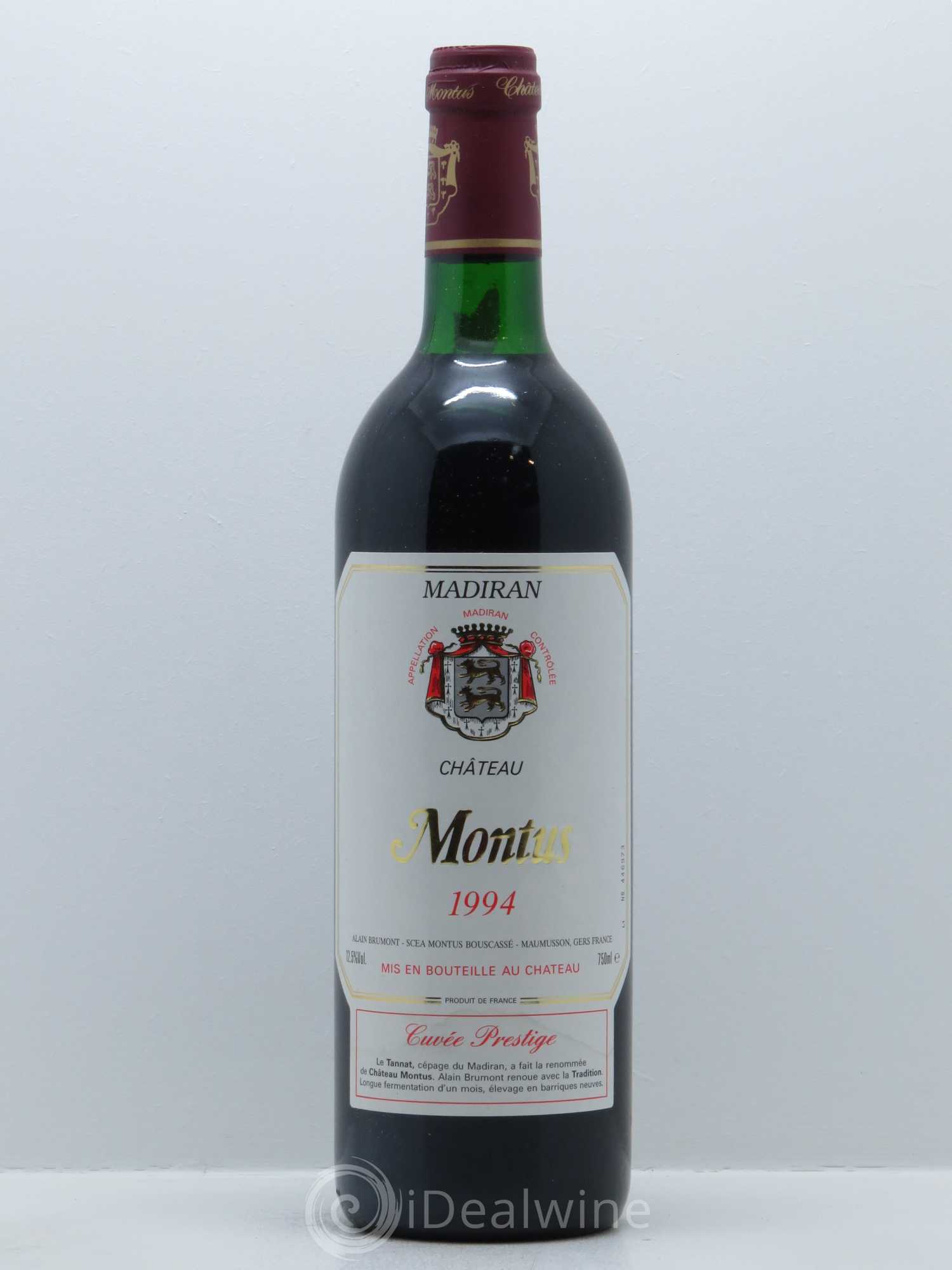 Madiran Château Montus-Prestige Alain Brumont 1994 - Lot de 1 bouteille - 0