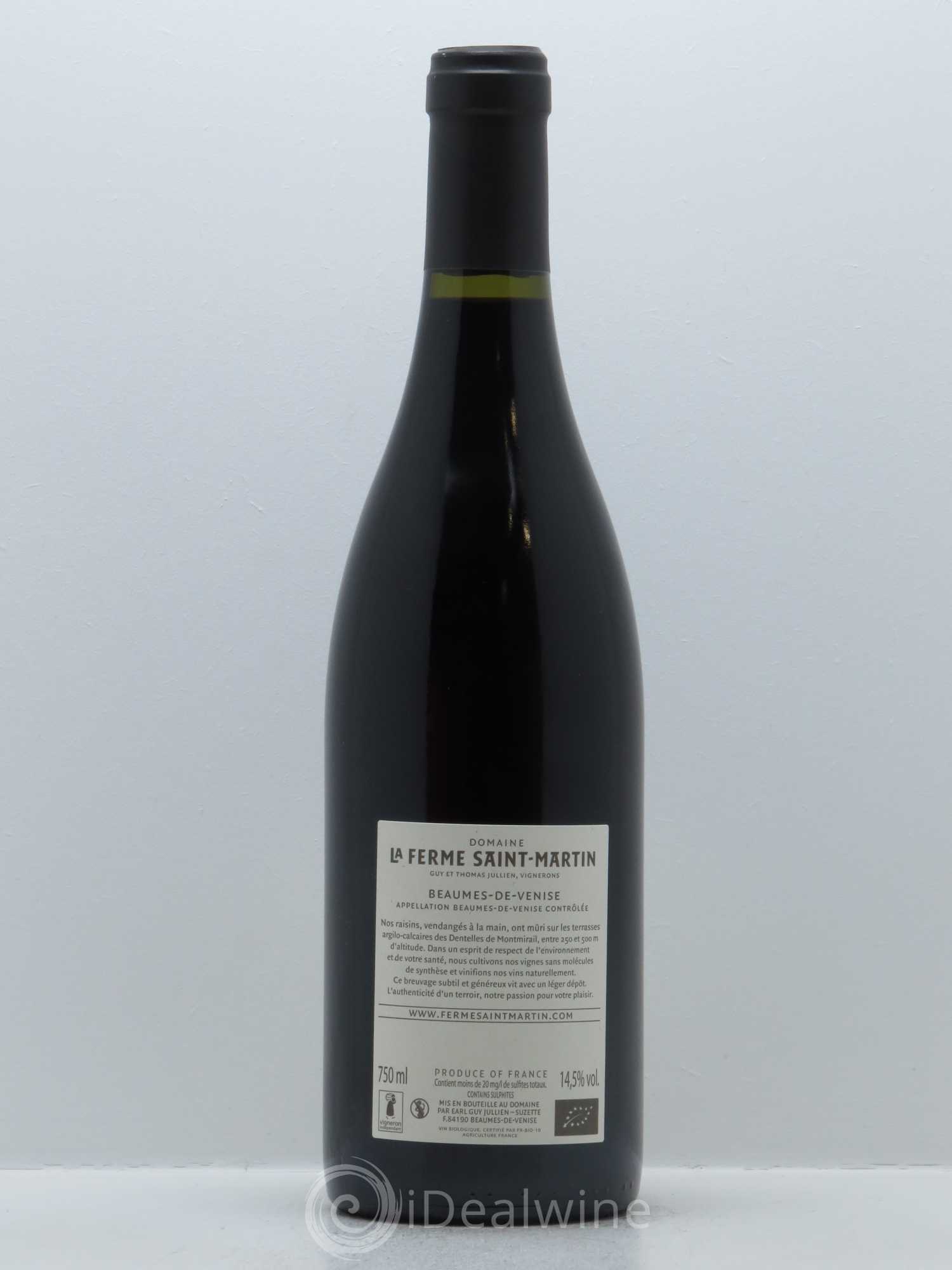 Beaumes-de-Venise Les Terres Jaunes La Ferme Saint-Martin (Domaine) 2015 - Lot de 1 bouteille - 1